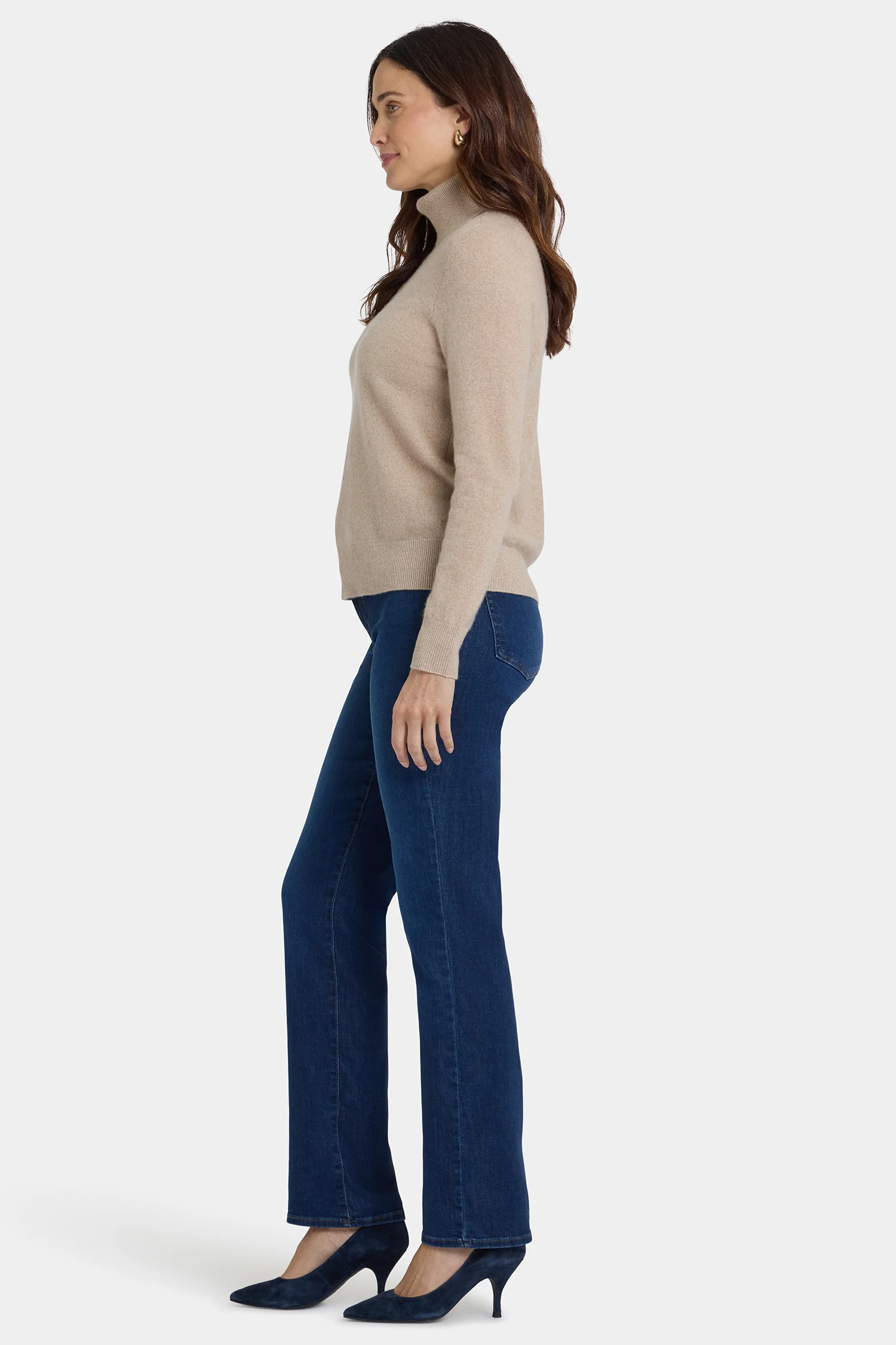 Cashmere Turtleneck Sweater - Taupe - Image 3