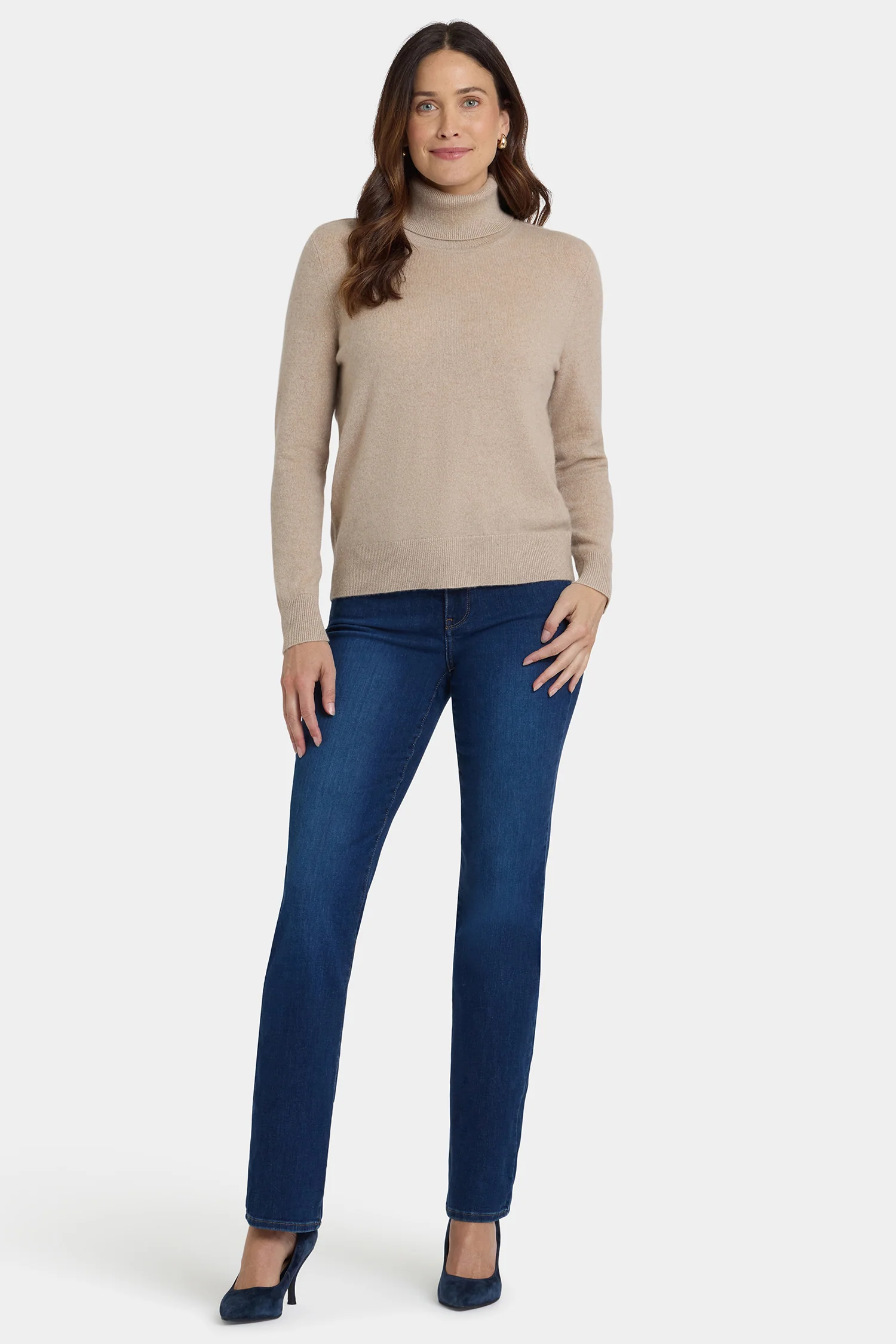 Cashmere Turtleneck Sweater - Taupe - Image 4