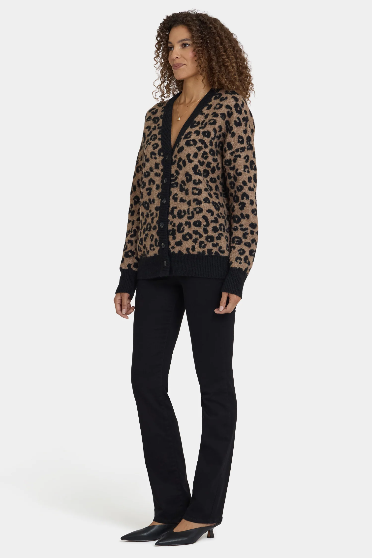 Cheetah Cardigan - Black Combo - Image 4
