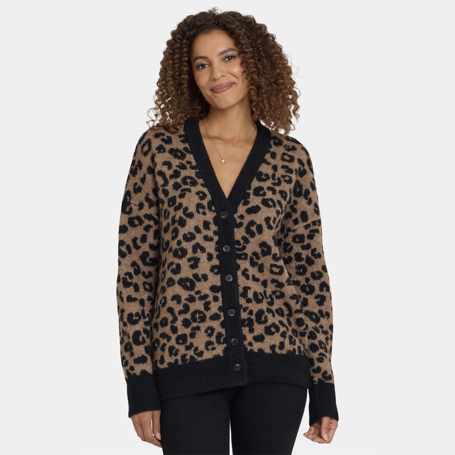 Cheetah Cardigan - Black Combo - Image 6