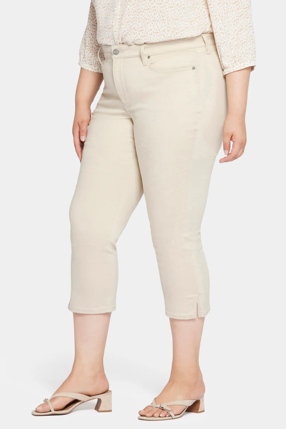 Chloe Capri Jeans In Plus Size - Feather - Image 3