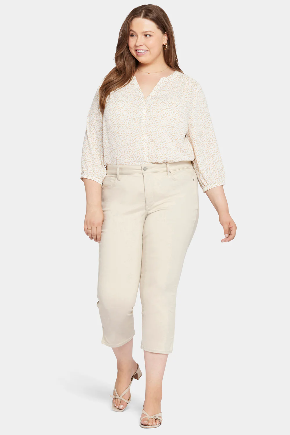 Chloe Capri Jeans In Plus Size - Feather - Image 4