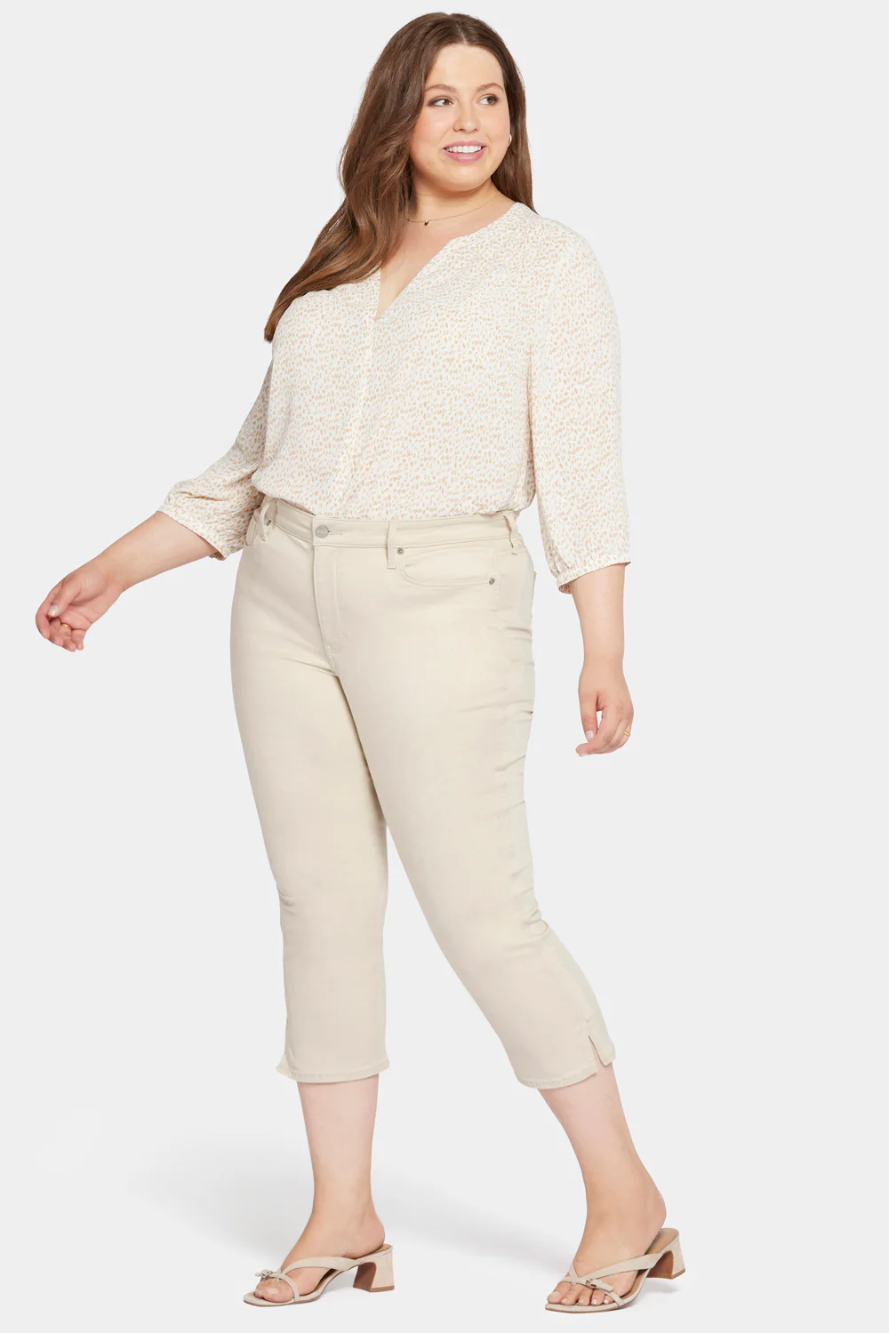 Chloe Capri Jeans In Plus Size - Feather - Image 5
