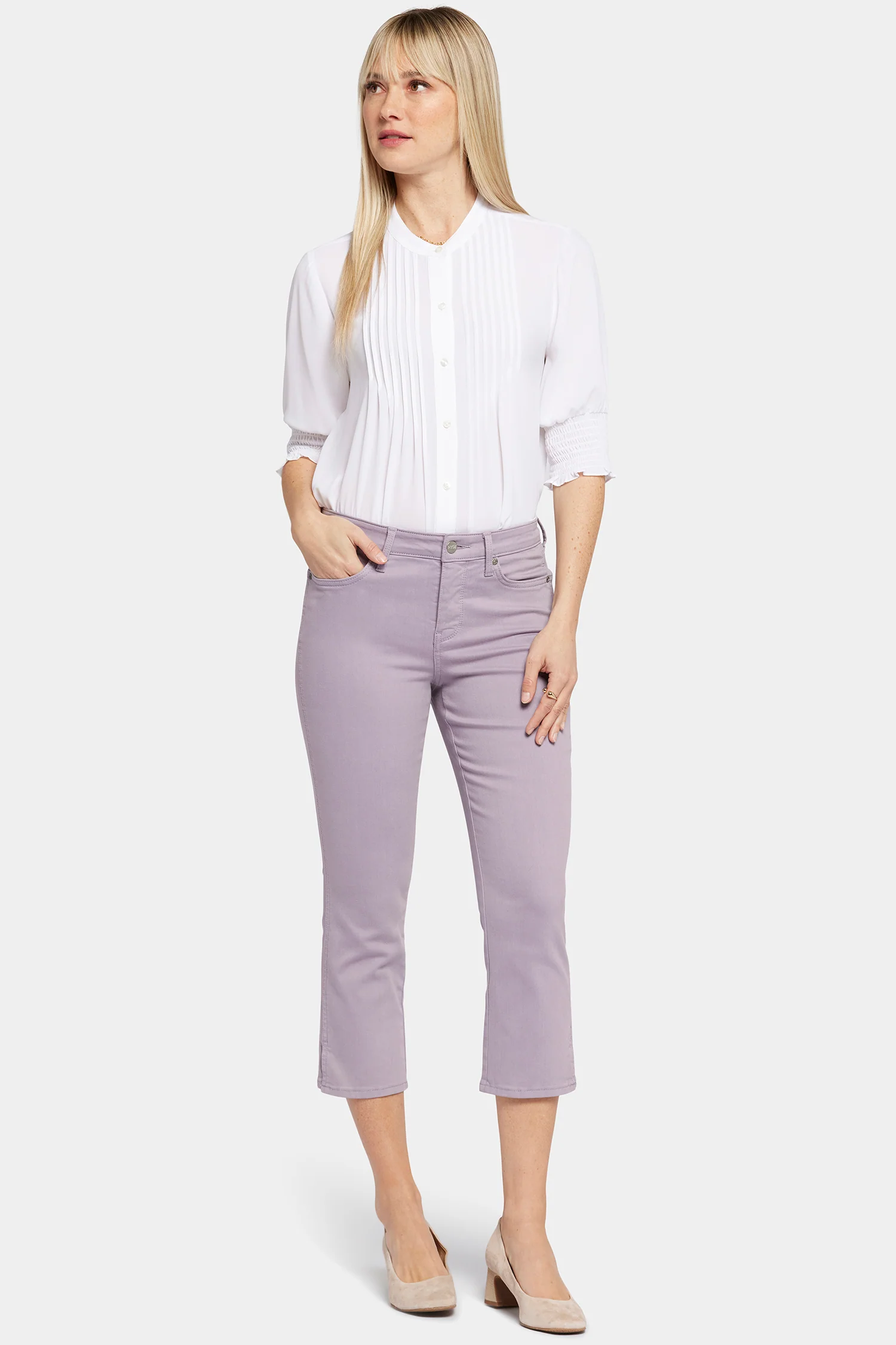Chloe Capri Jeans - Lilac Chalk - Image 4