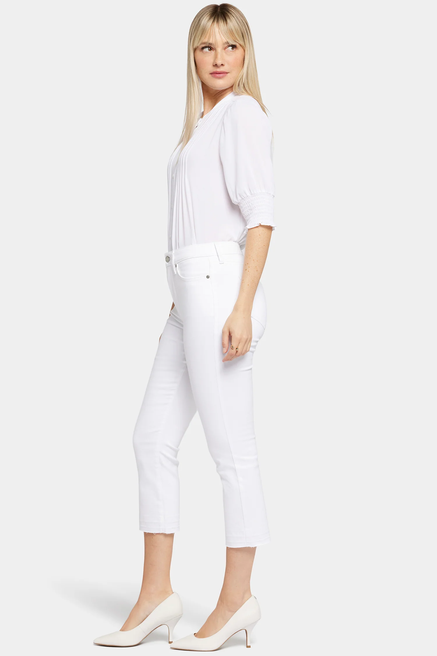 Chloe Capri Jeans - Optic White - Image 5
