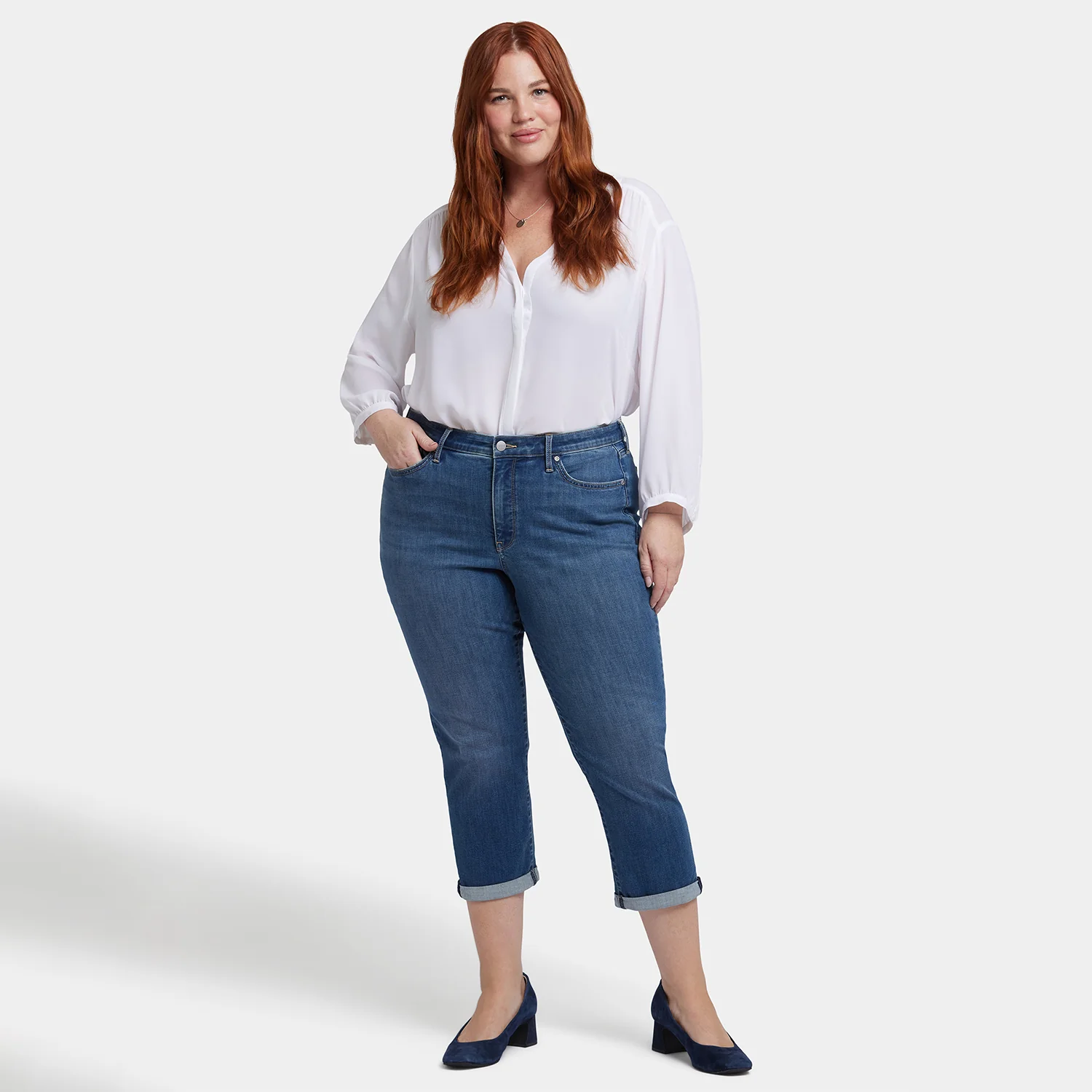 Chloe Skinny Capri Jeans In Plus Size - Costa Brava - Image 6