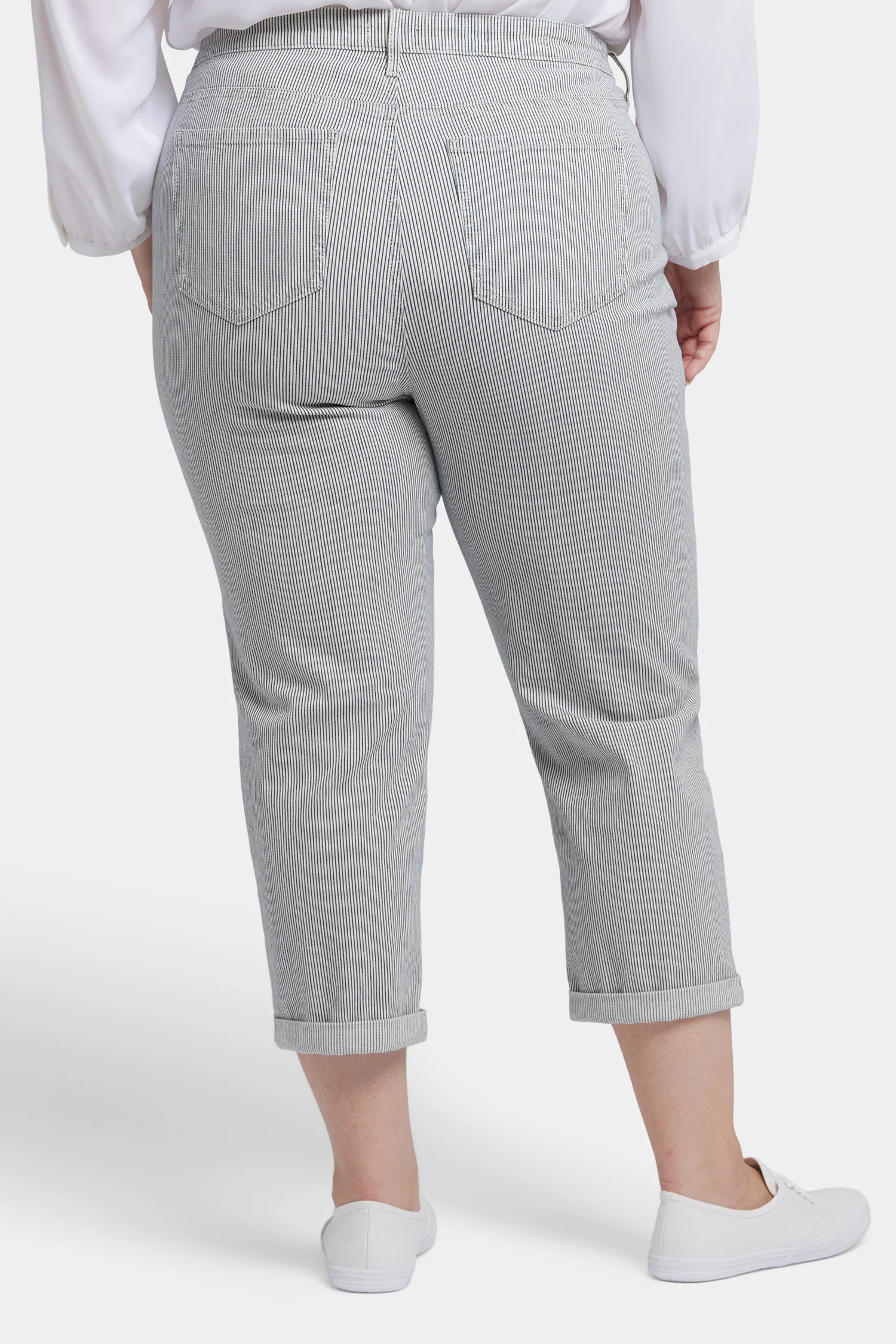 Chloe Skinny Capri Jeans In Plus Size - Luarca Stripe - Image 2