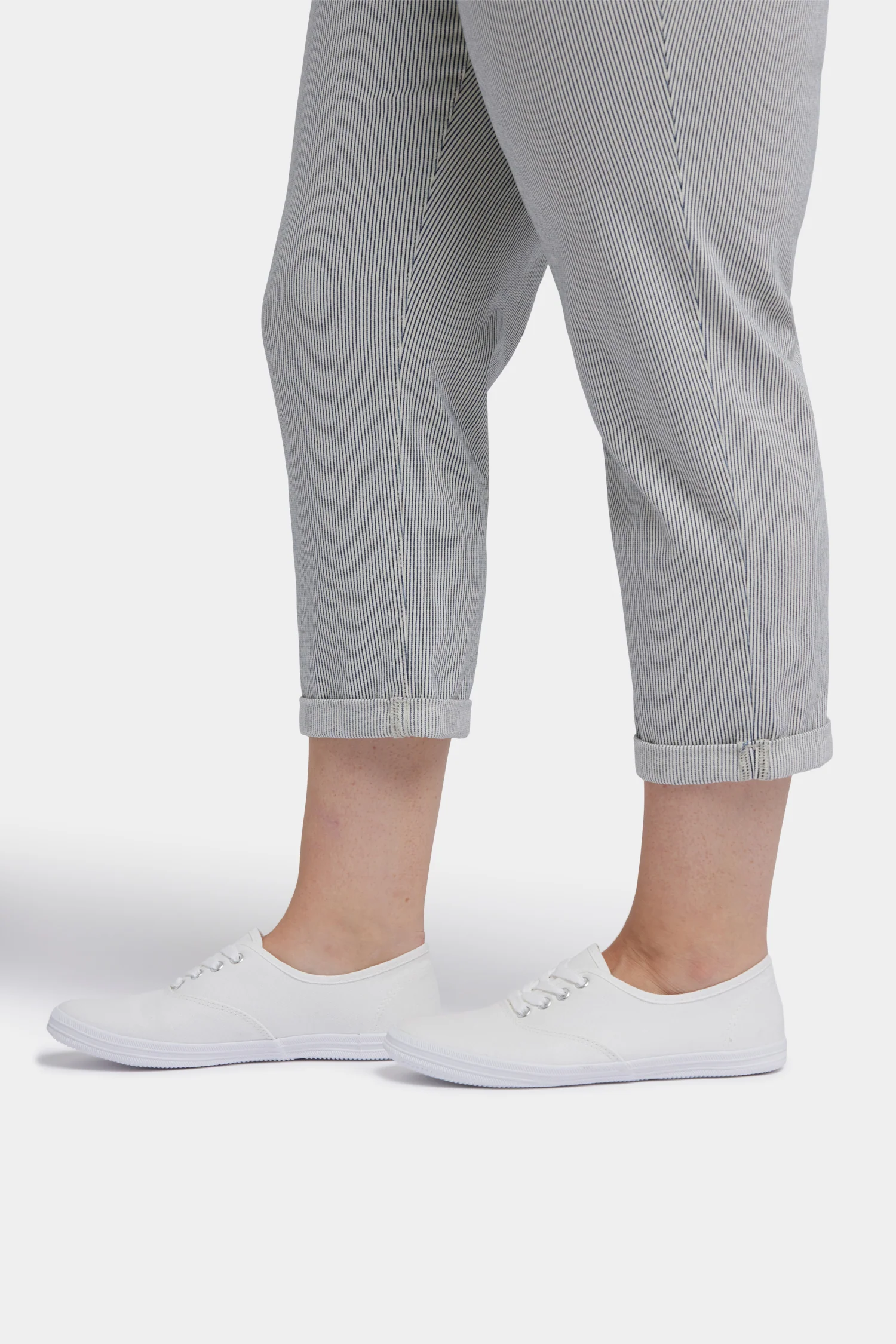 Chloe Skinny Capri Jeans In Plus Size - Luarca Stripe - Image 5