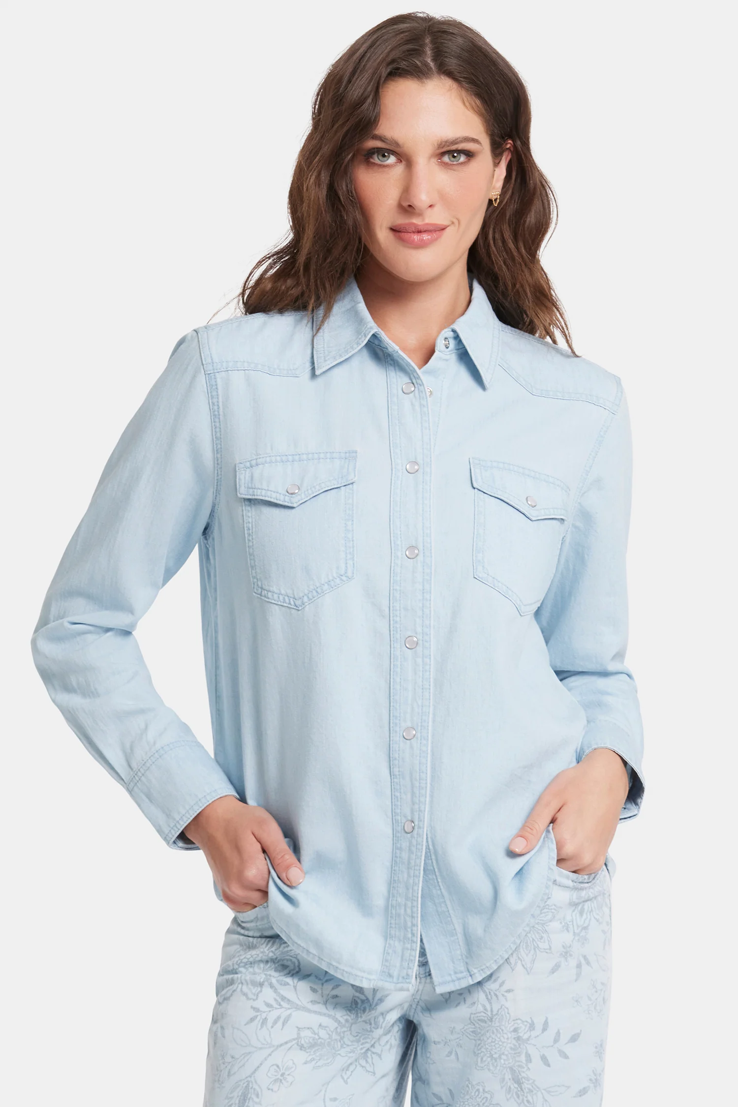 Classic Denim Shirt - Icy Lagoon - Image 4