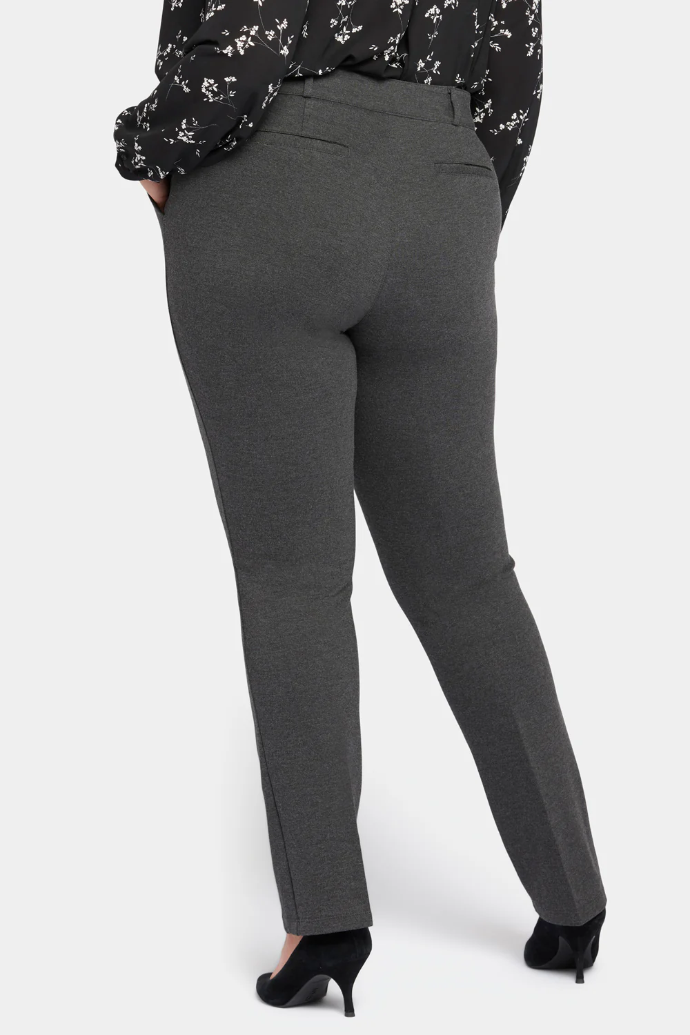 Classic Trouser Pants In Plus Size - Charcoal Heathered - Image 2