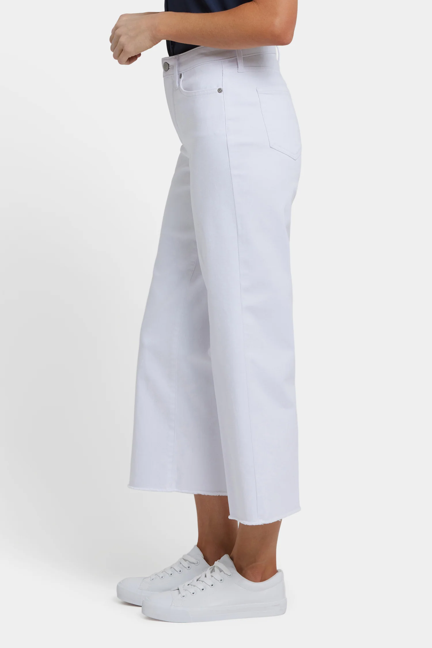Coco Relaxed Wide Leg Crop Jeans - Optic White - Image 3