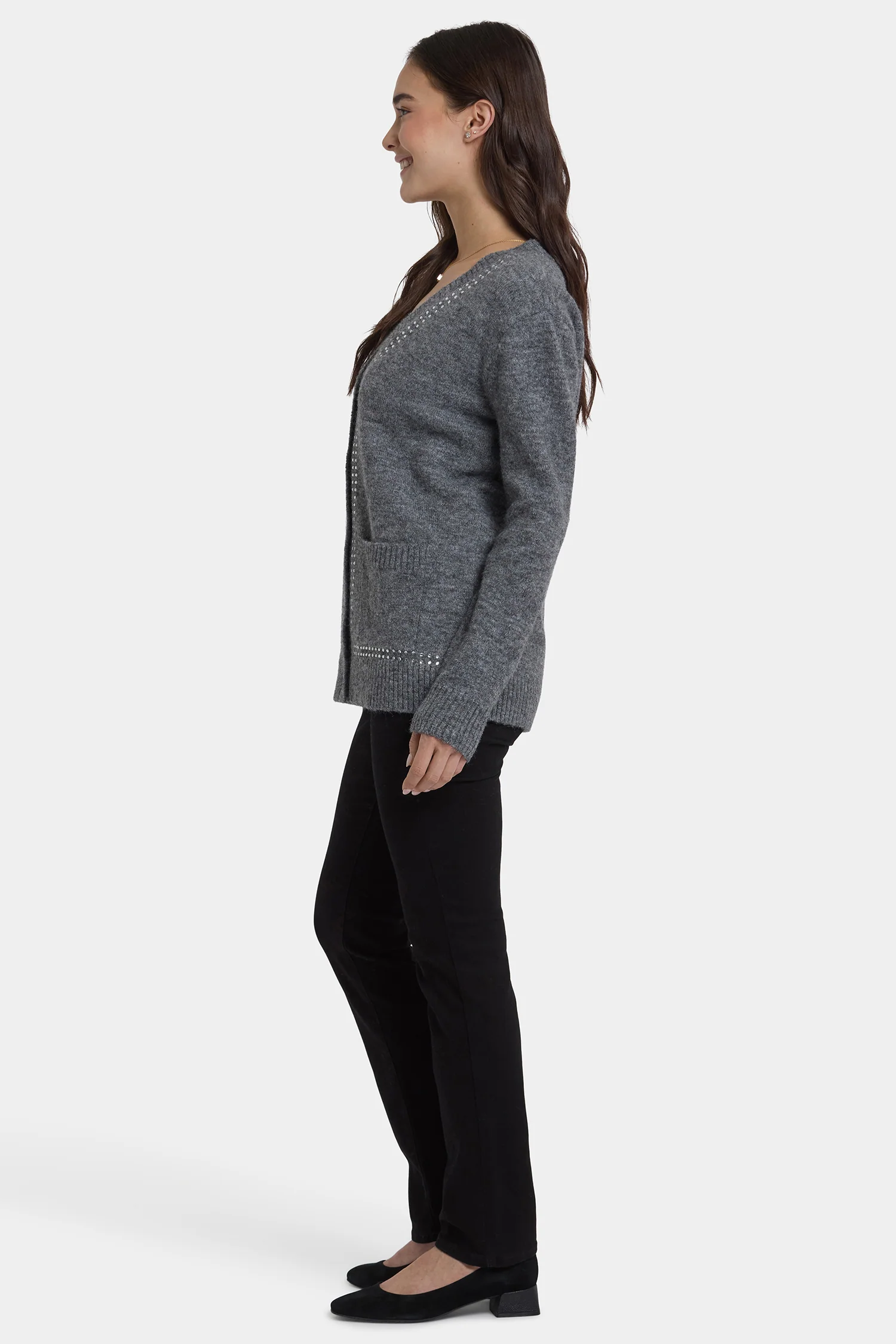 Crystal Cardigan - Charcoal Heather - Image 3