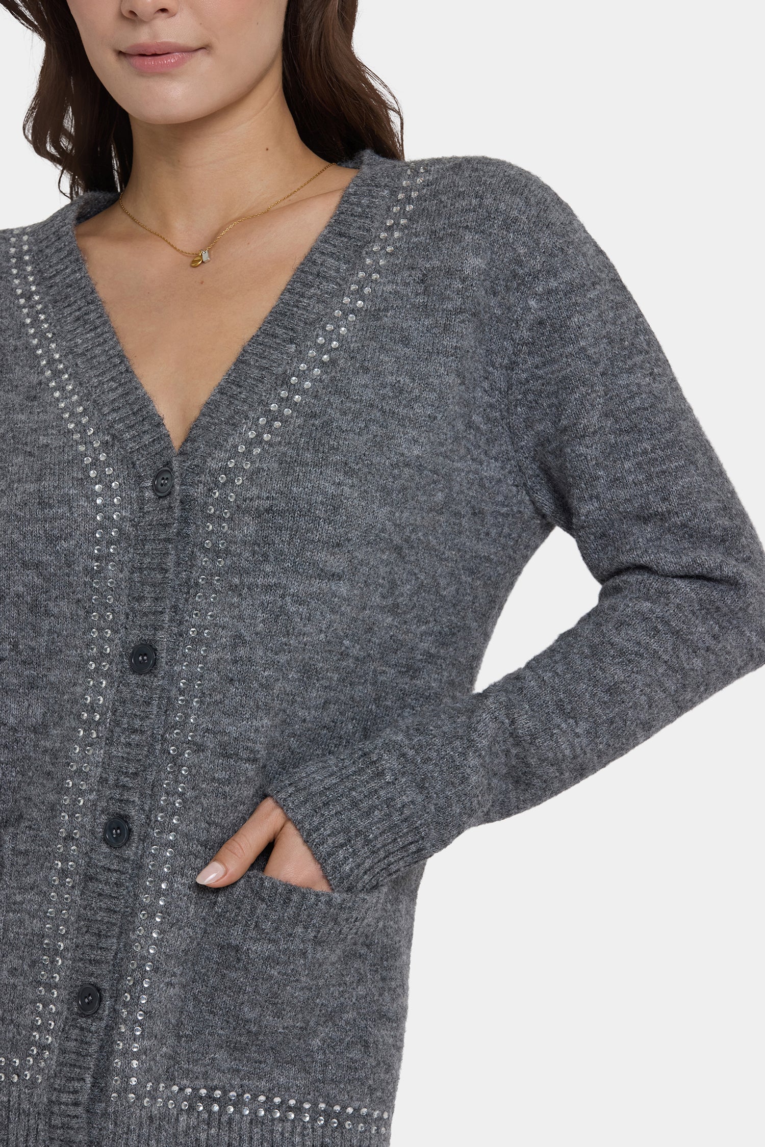 Crystal Cardigan - Charcoal Heather - Image 6