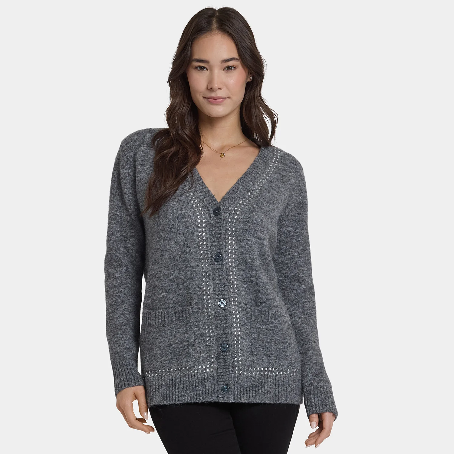 Crystal Cardigan - Charcoal Heather - Image 8