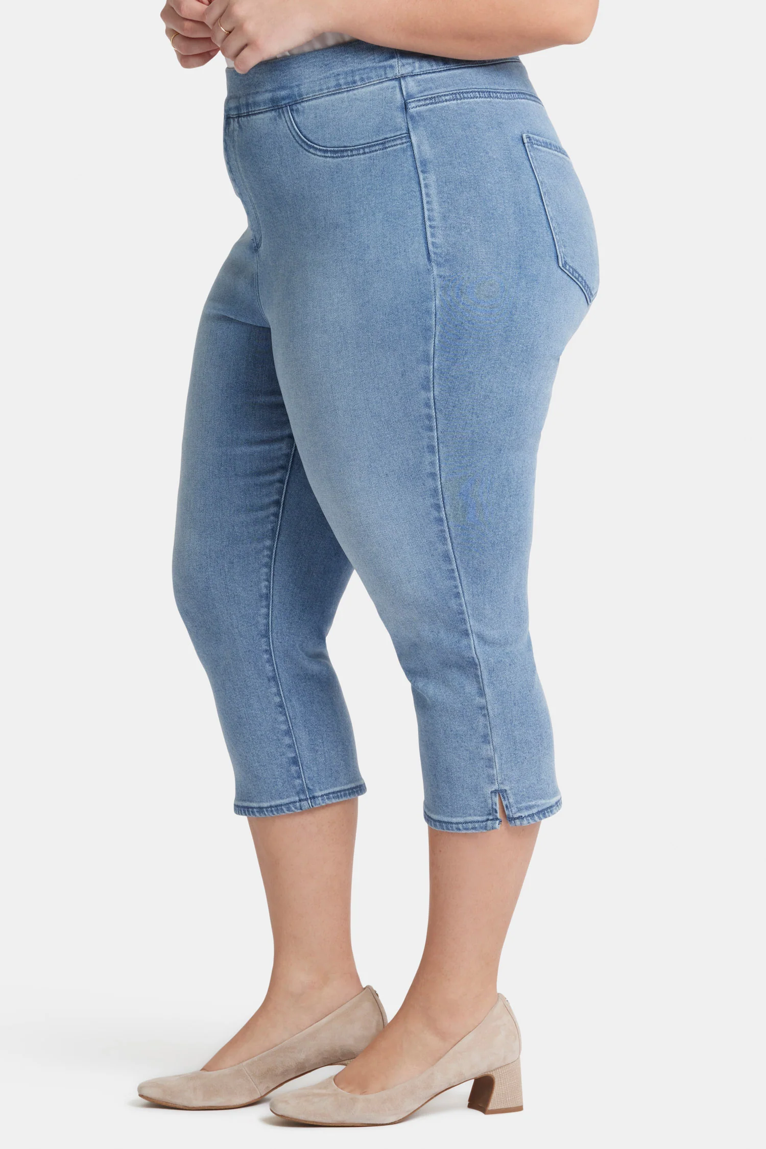 Dakota Crop Pull-On Jeans In Plus Size - Corfu - Image 3