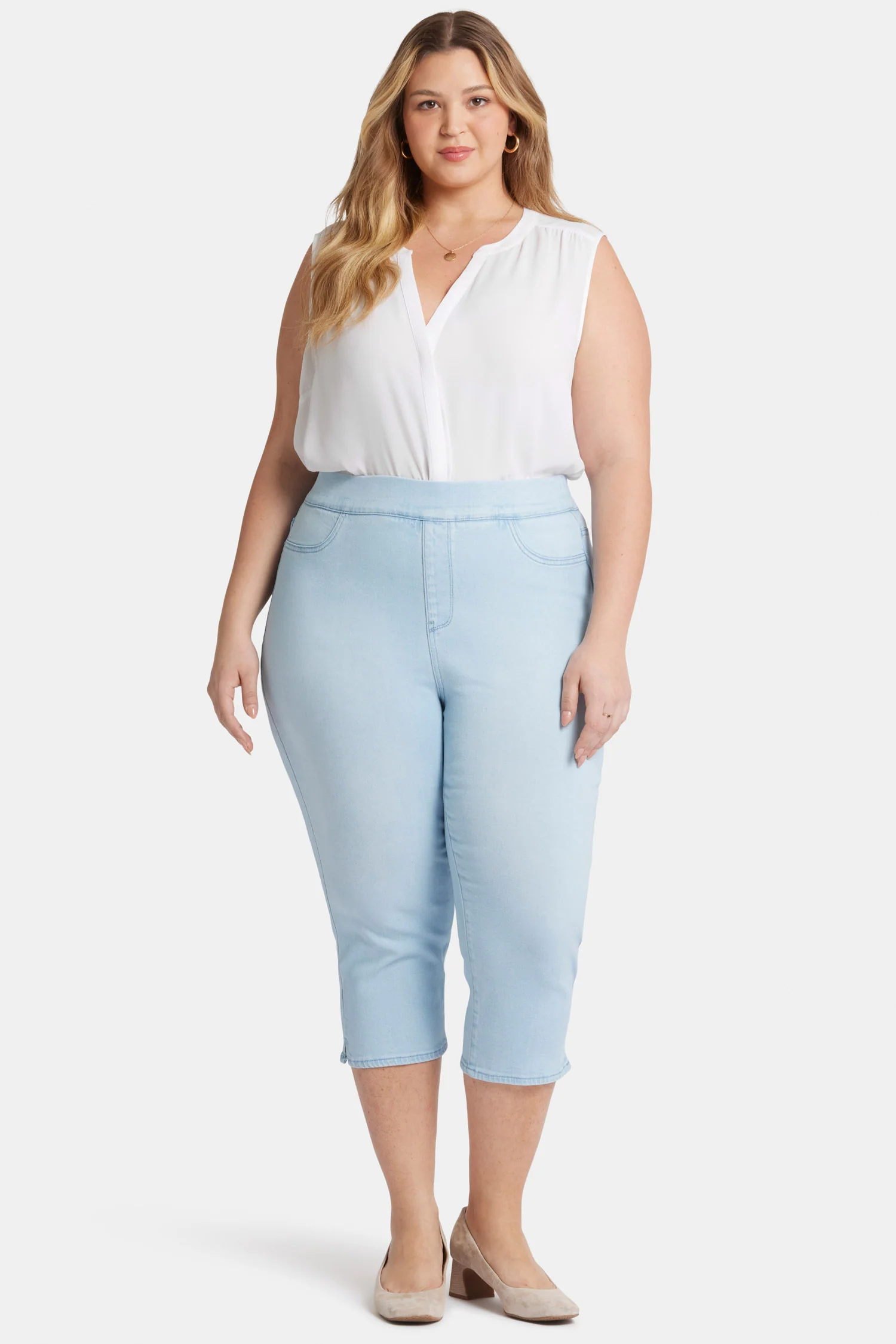 Dakota Crop Pull-On Jeans In Plus Size - Oceanfront - Image 4