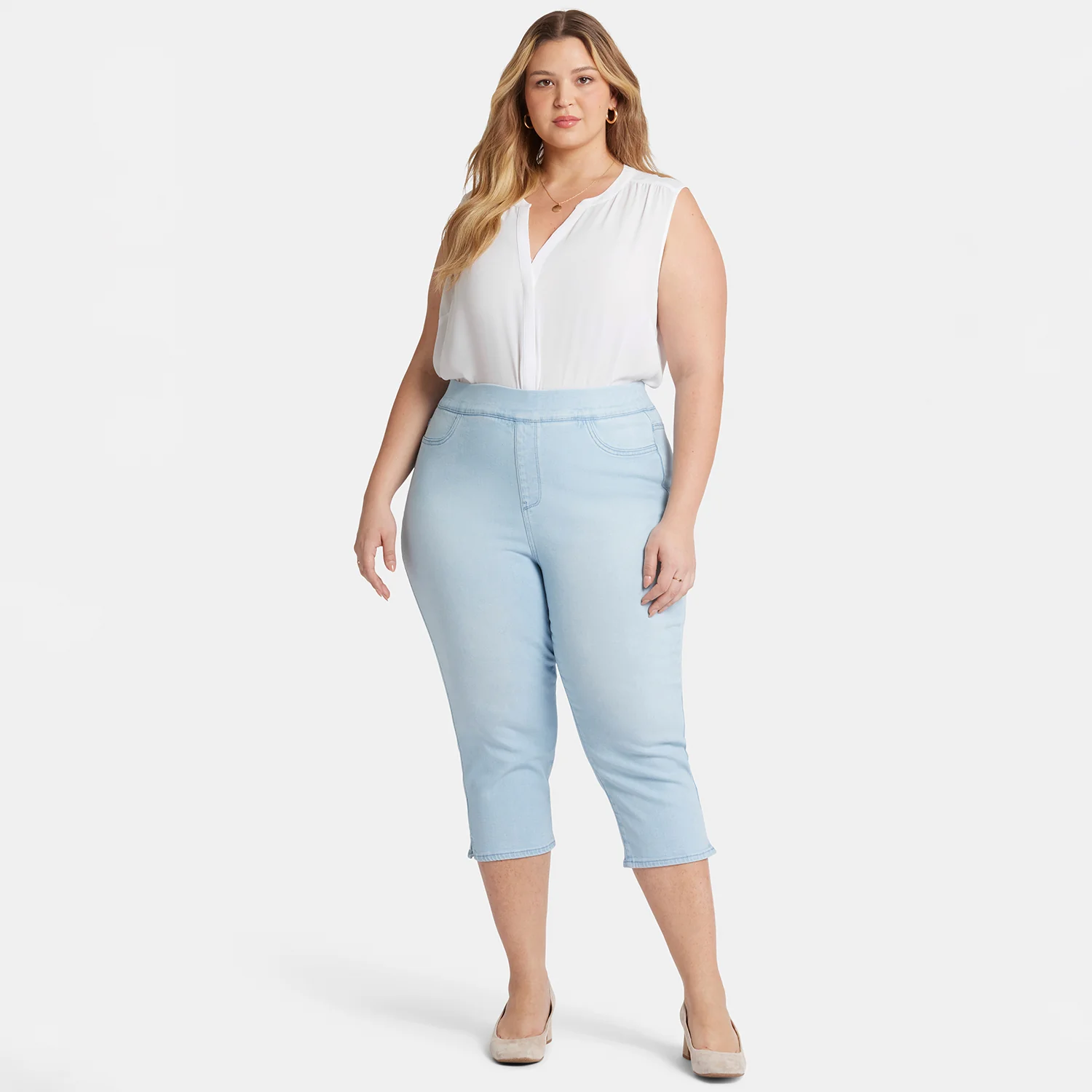 Dakota Crop Pull-On Jeans In Plus Size - Oceanfront - Image 7
