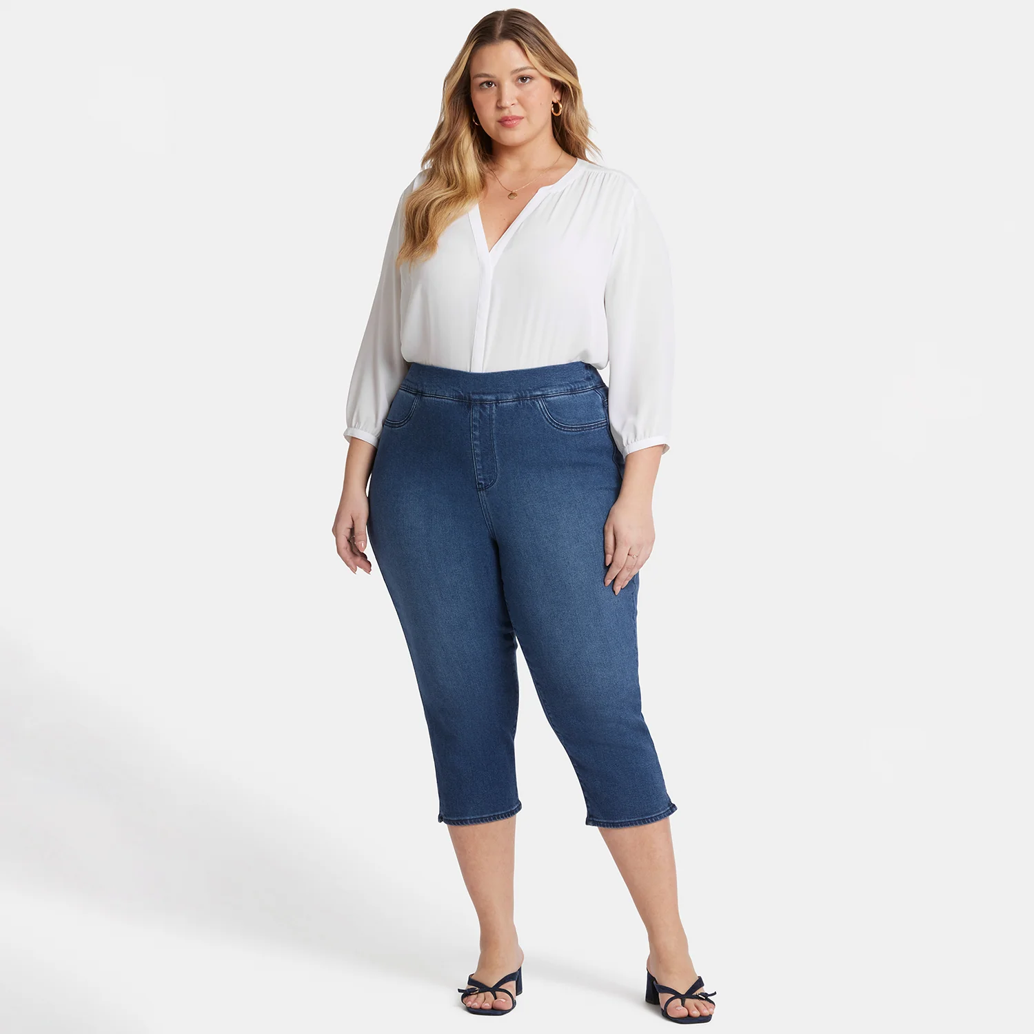 Dakota Crop Pull-On Jeans In Plus Size - Olympus - Image 7