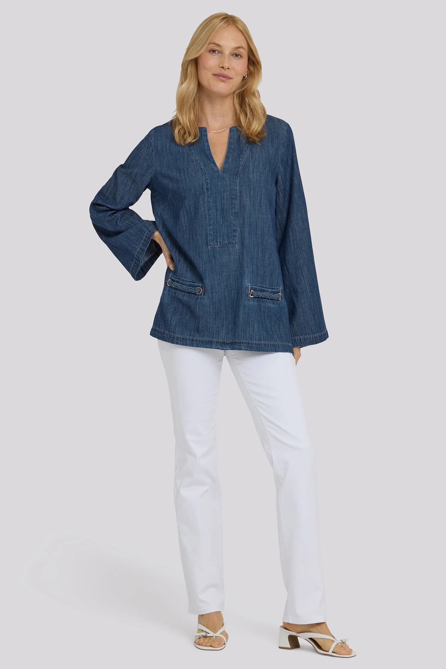 Denim Tunic - Medium Indigo - Image 4