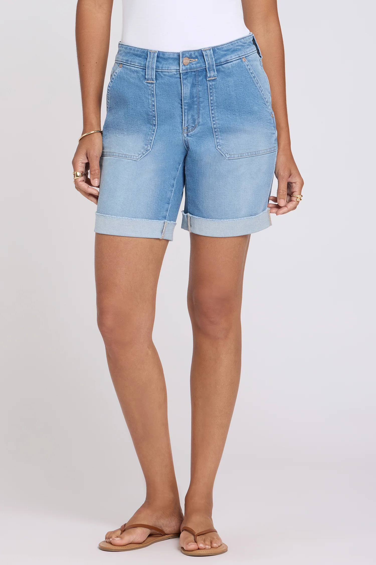Diana Relaxed Denim Shorts - Distressed Vista Lakes - Image 5