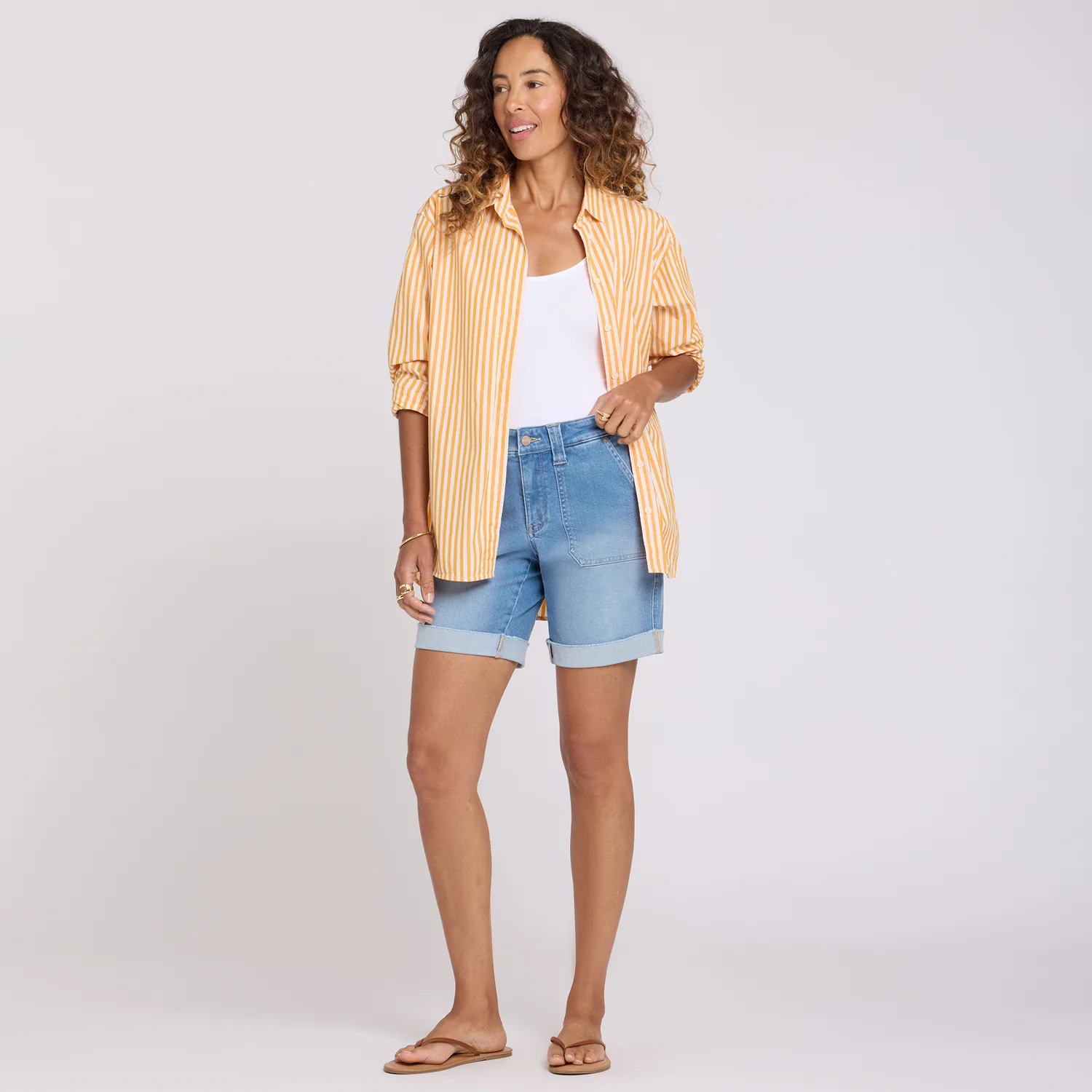Diana Relaxed Denim Shorts - Distressed Vista Lakes - Image 6
