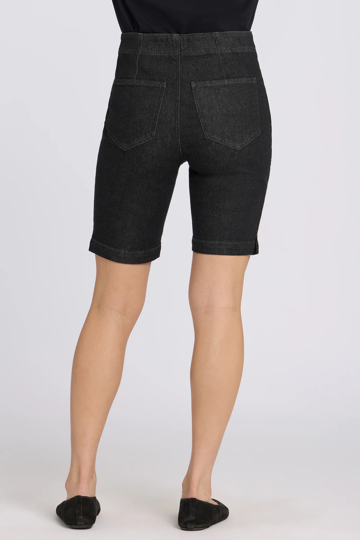 Ella Denim Shorts - Black Rinse - Image 3