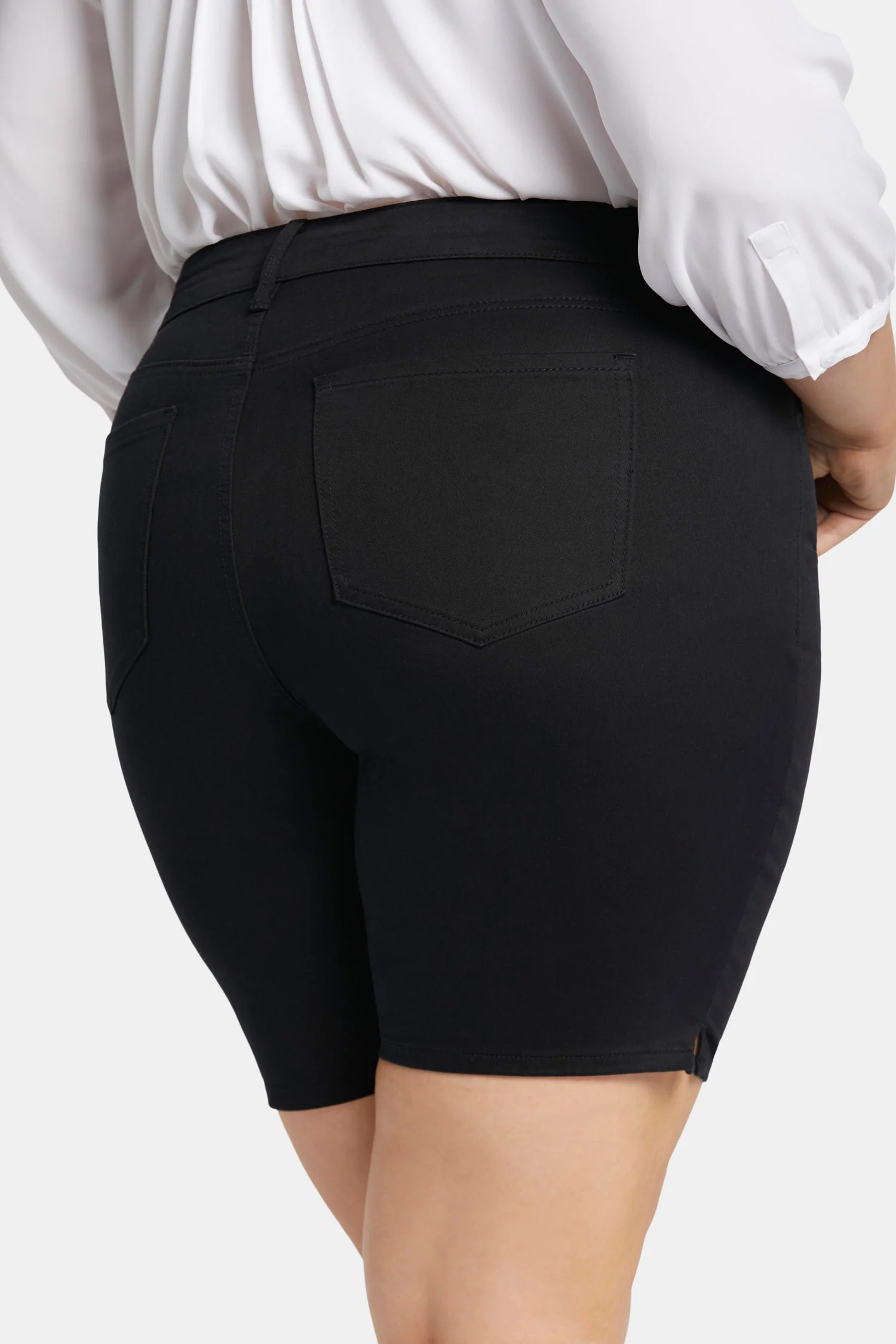 Ella Denim Shorts In Petite Plus - Black - Image 6