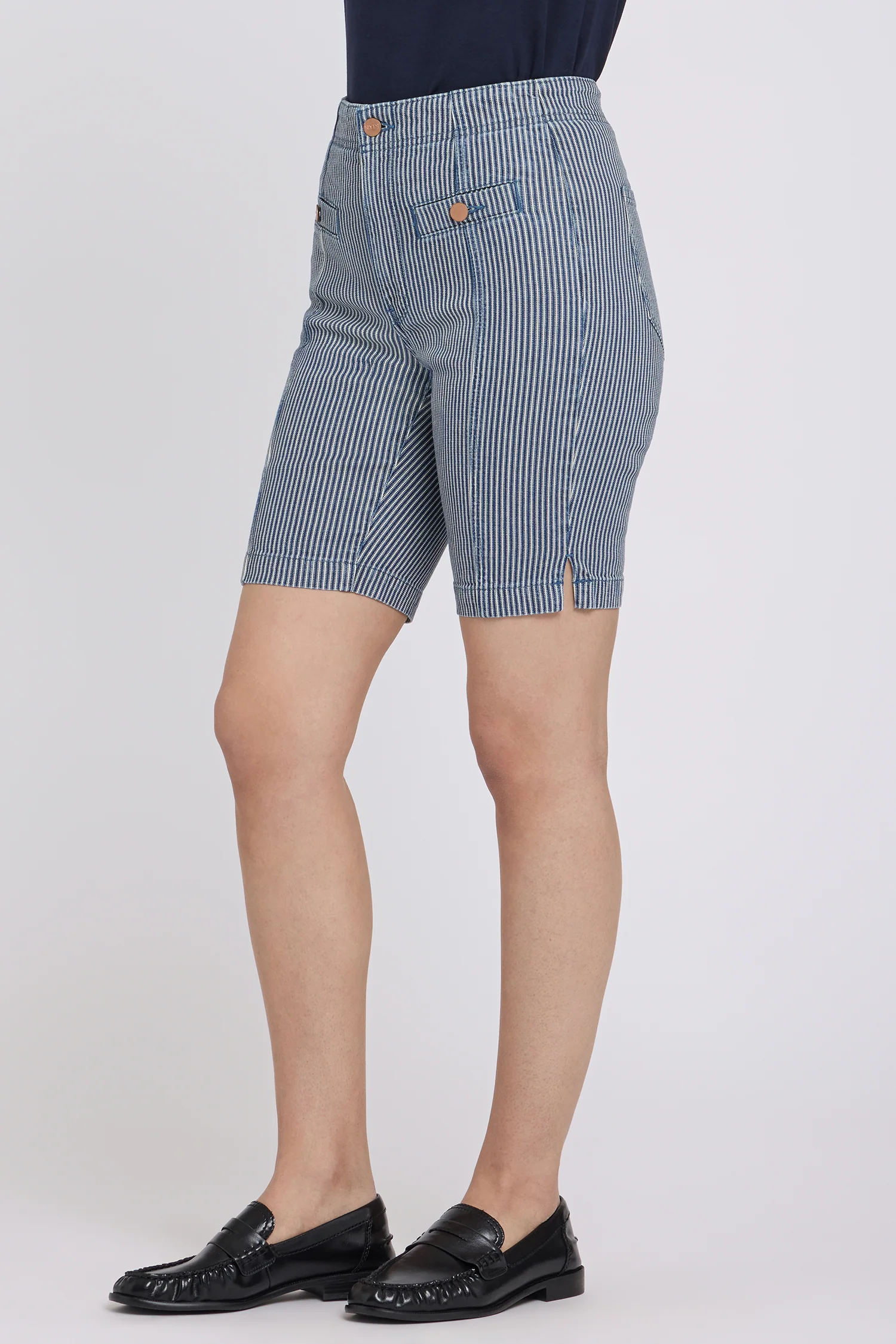 Ella Denim Shorts - Malaga Stripe - Image 4