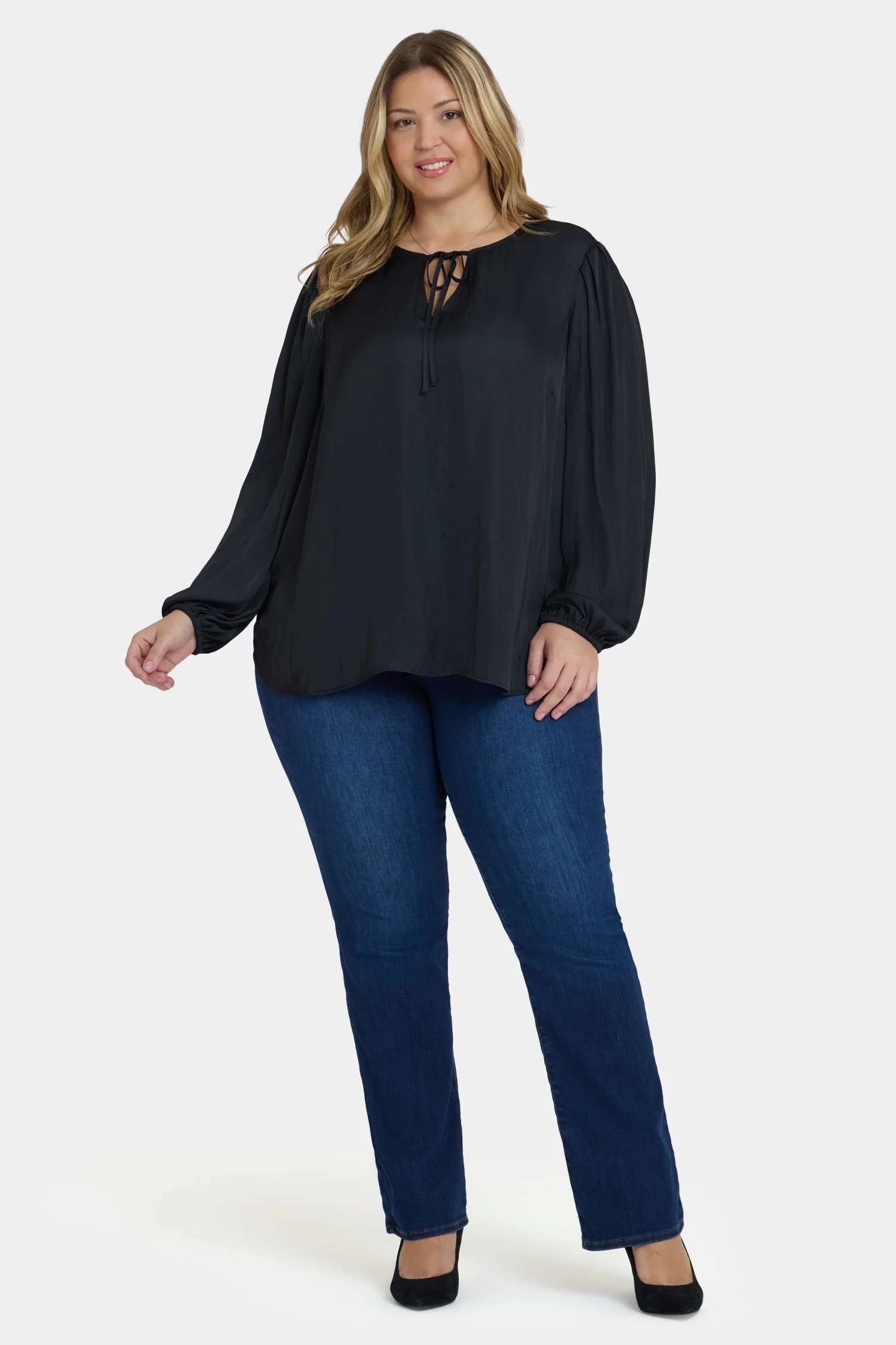 Elsie Blouse In Plus Size - Black - Image 5