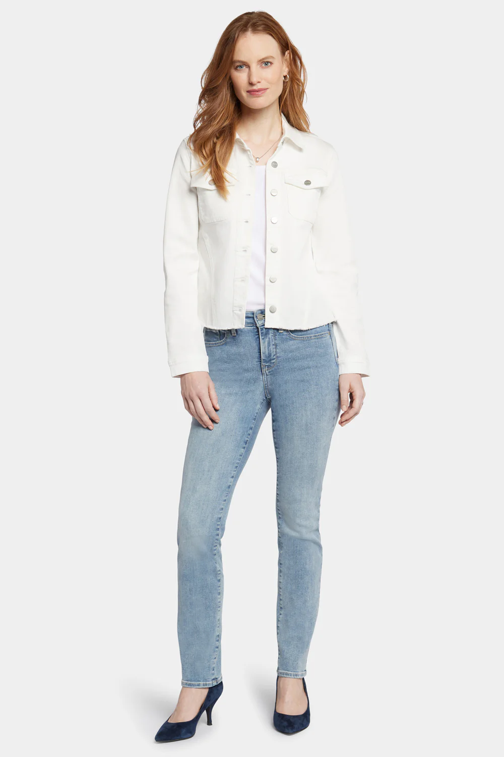 Frayed Hem Jacket - Optic White - Image 5