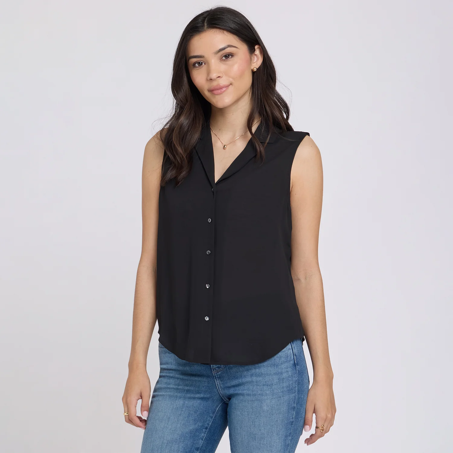 Gabrielle Sleeveless Blouse - Black - Image 6