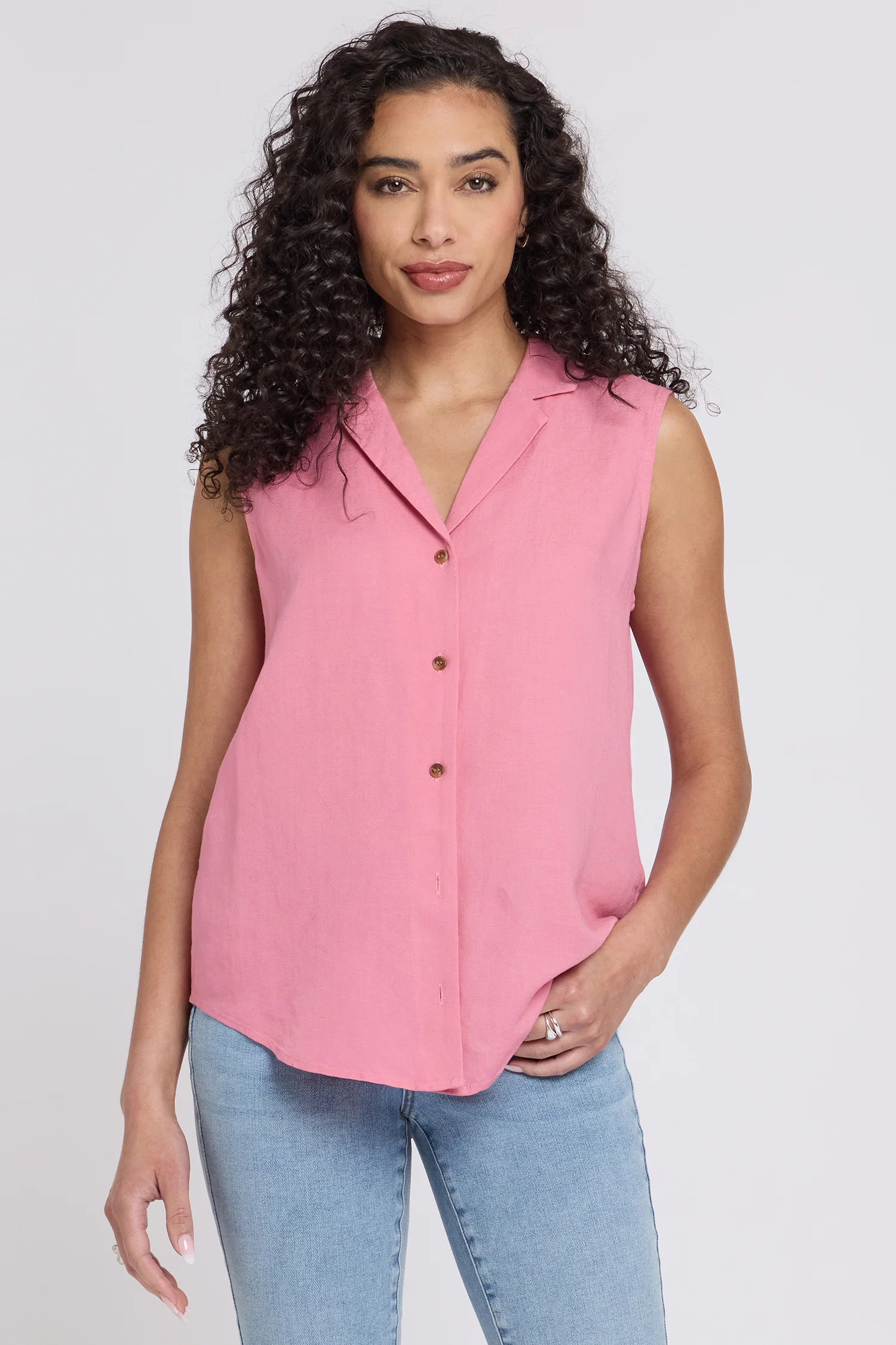 Gabrielle Sleeveless Blouse - Desert Rose - Image 4