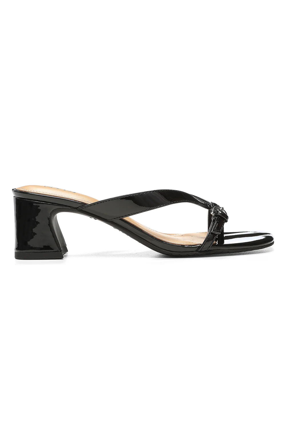 Glam Block Heel Sandals In Wide Width - Black - Image 2
