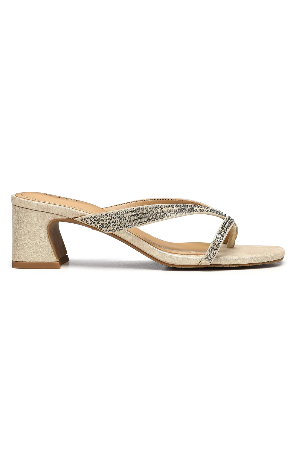 Glynn Block Heel Sandals - Light Gold - Image 2
