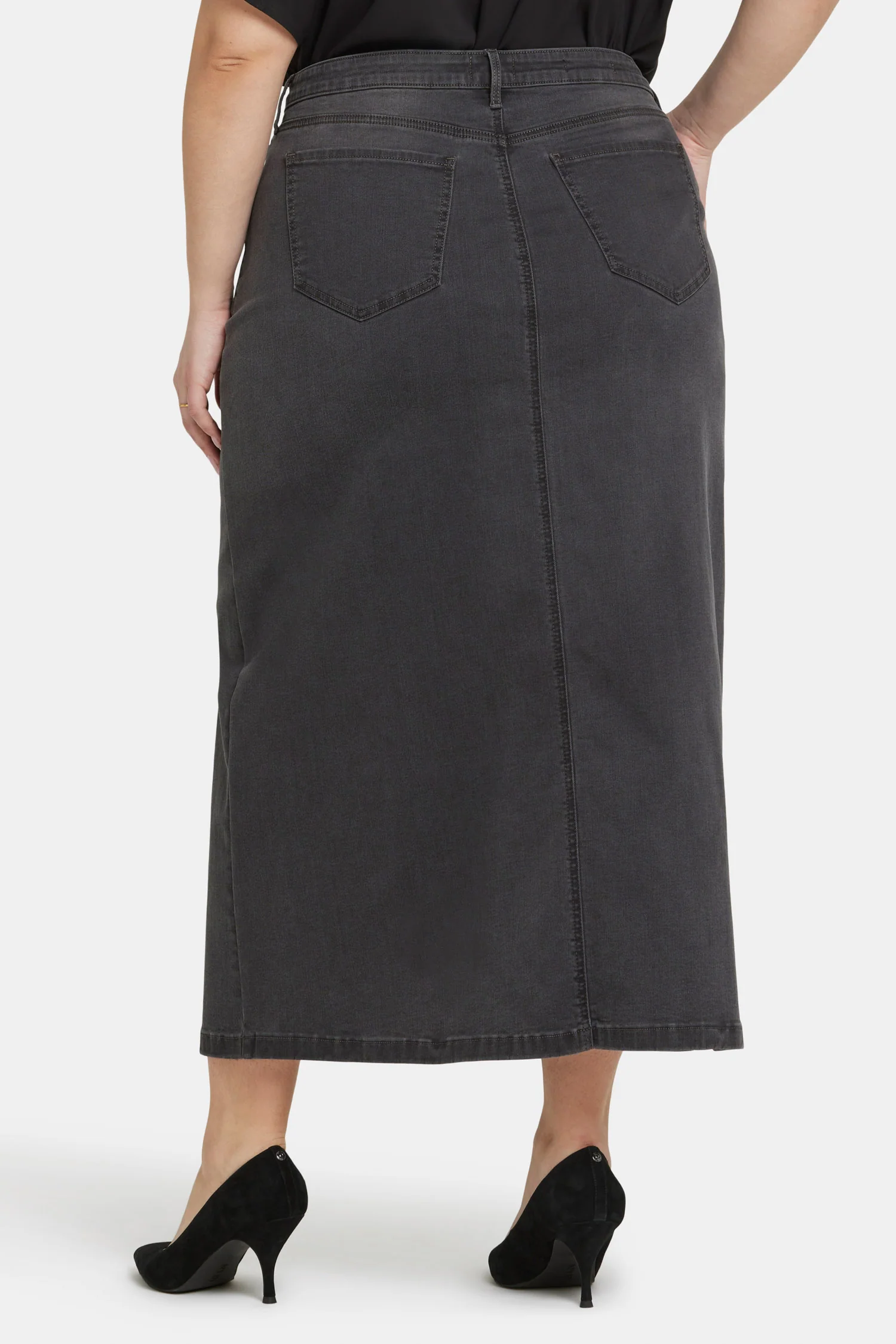 High Rise Long Skirt In Plus Size - Cloud Stone - Image 2