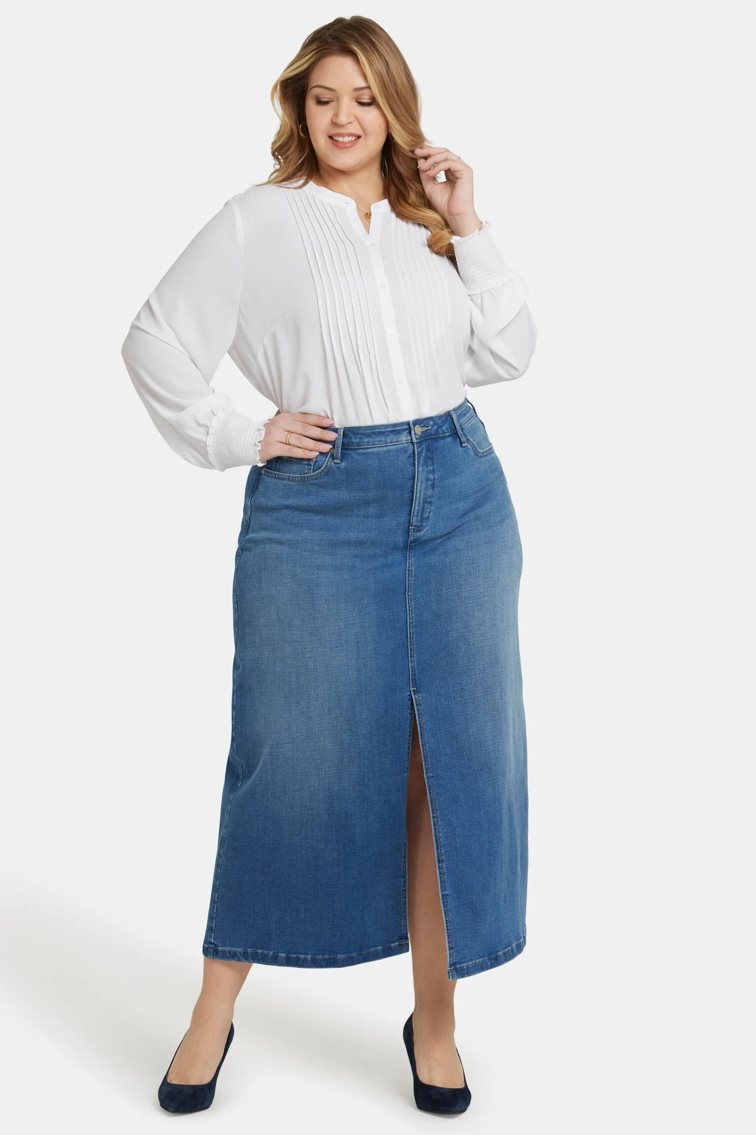 High Rise Long Skirt In Plus Size - Fairmont - Image 4