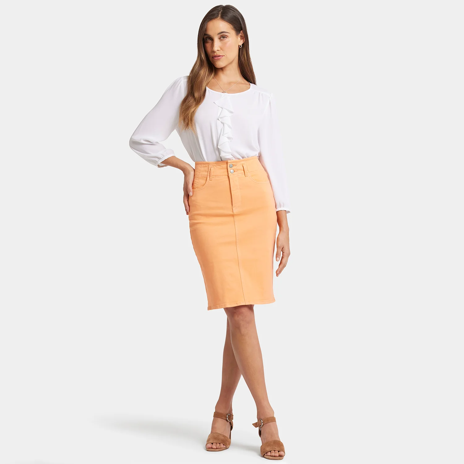 High Waist Skirt - Apricot Crush - Image 7