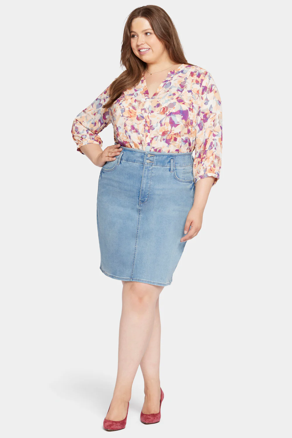 High Waist Skirt In Plus Size - Crystalline - Image 4