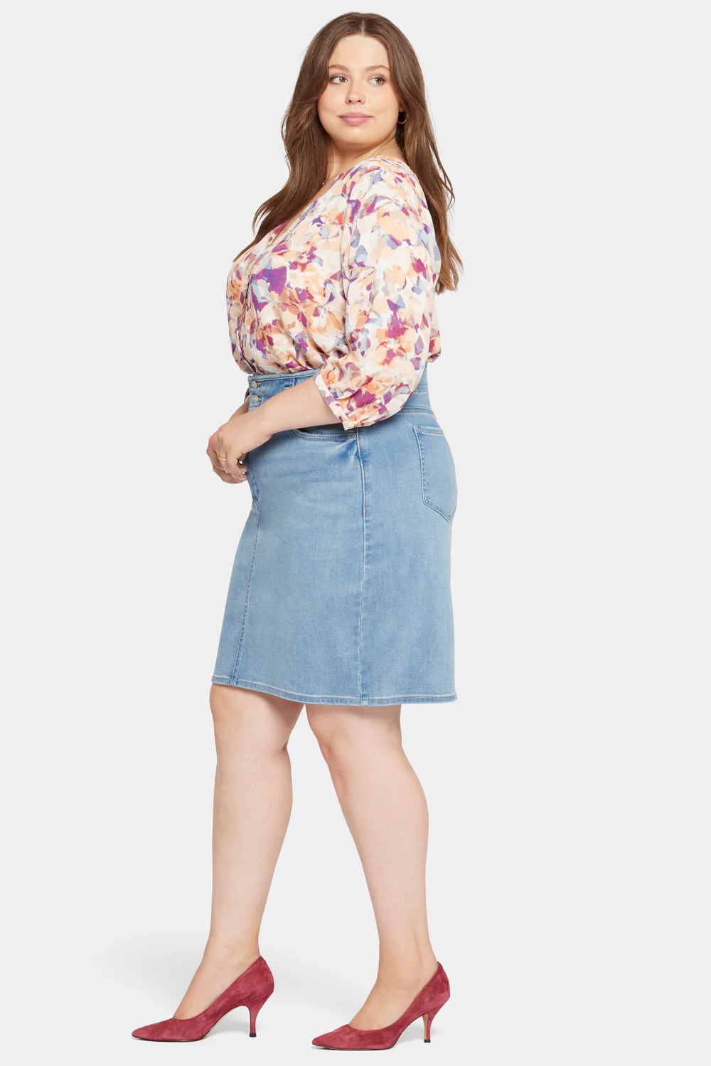 High Waist Skirt In Plus Size - Crystalline - Image 5