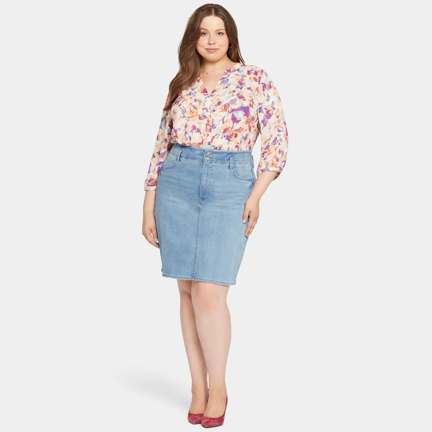 High Waist Skirt In Plus Size - Crystalline - Image 7