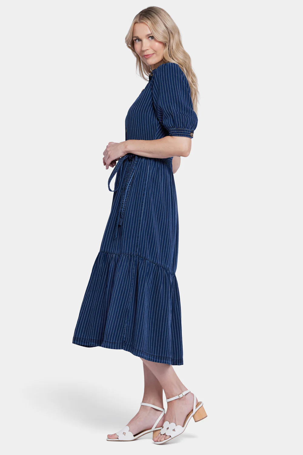 Kate Ruffle Dress  - Dark Ocean - Image 3
