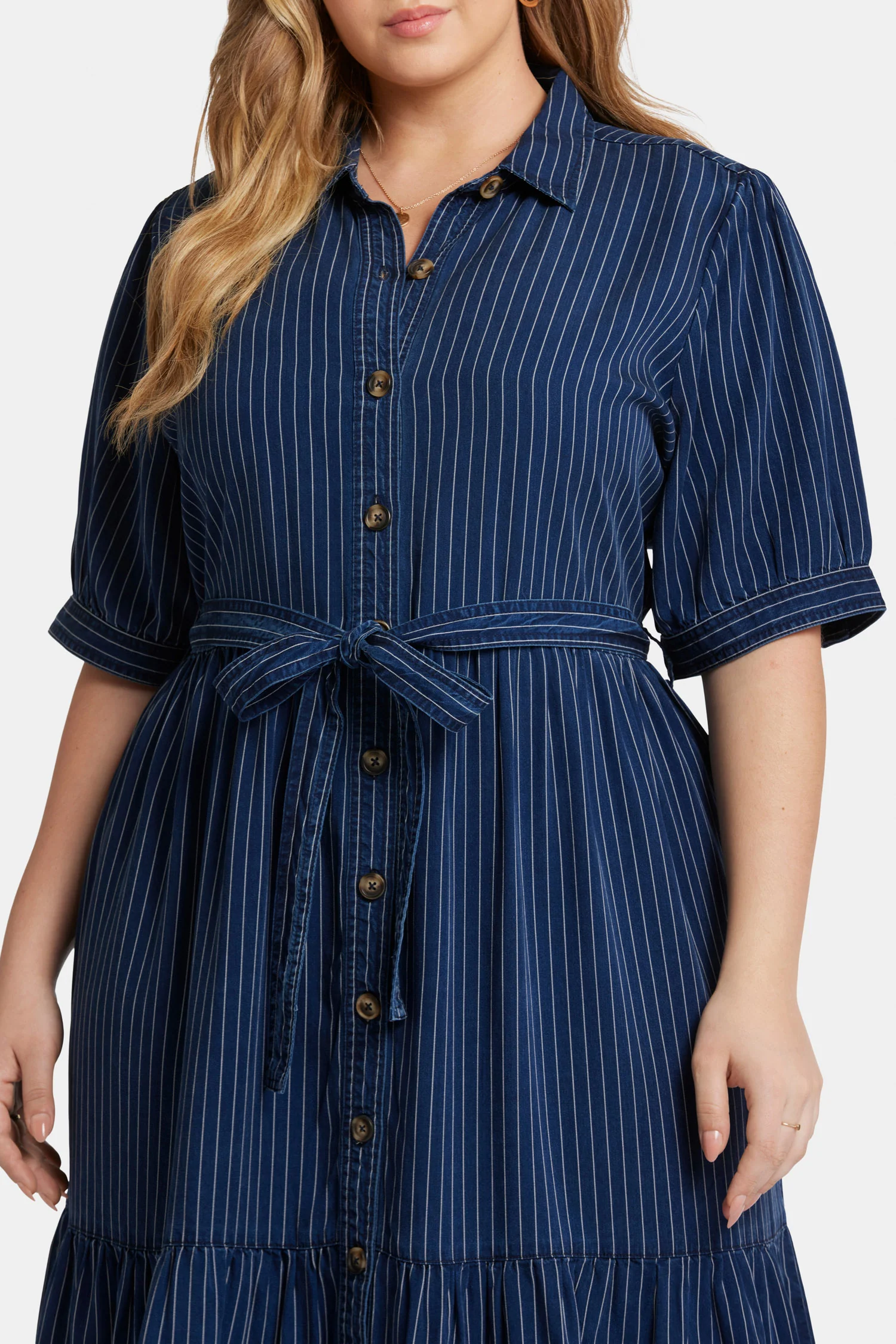 Kate Ruffle Dress In Plus Size - Dark Ocean - Image 6