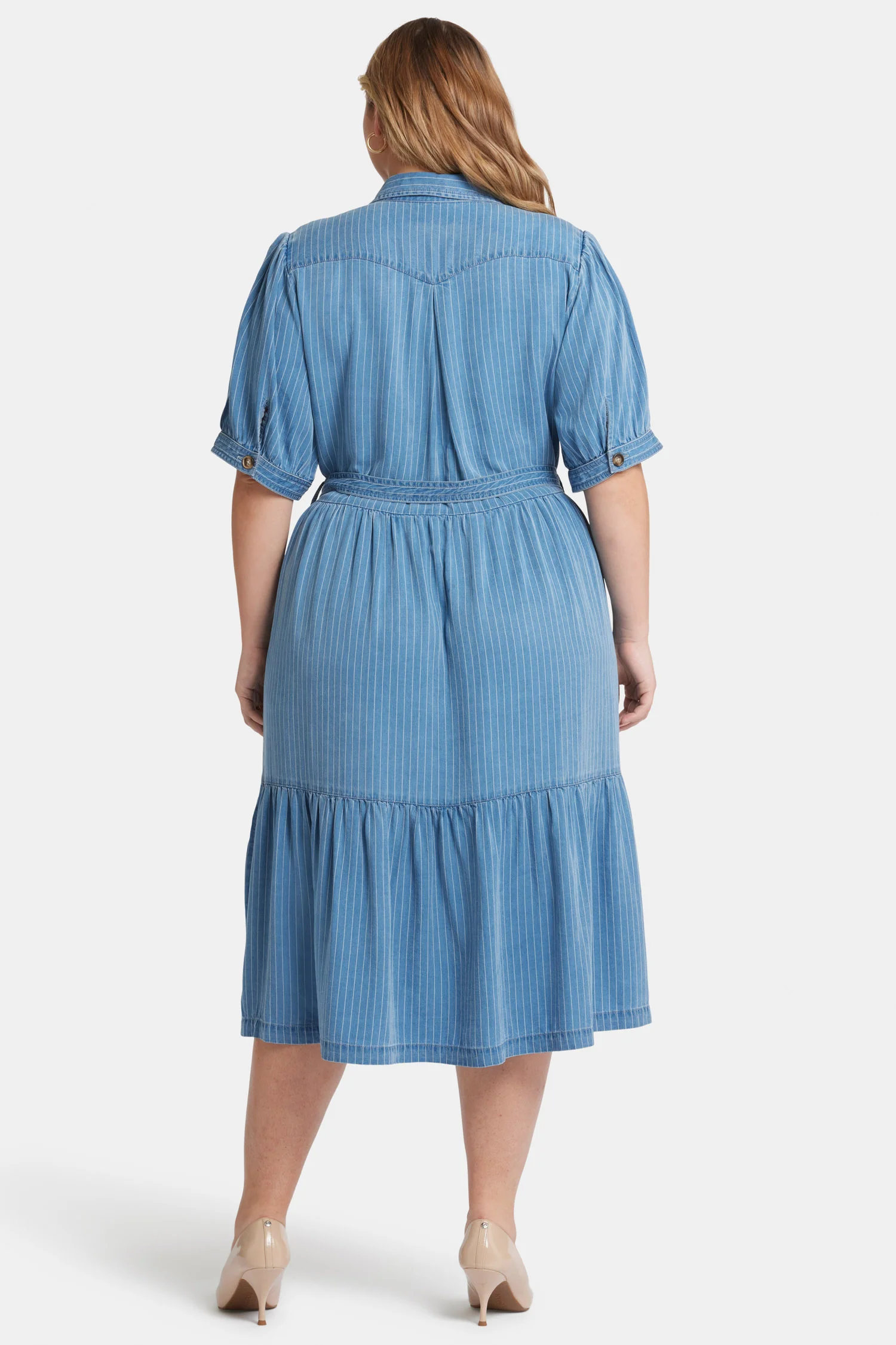 Kate Ruffle Dress In Plus Size - Light Marine - Image 2