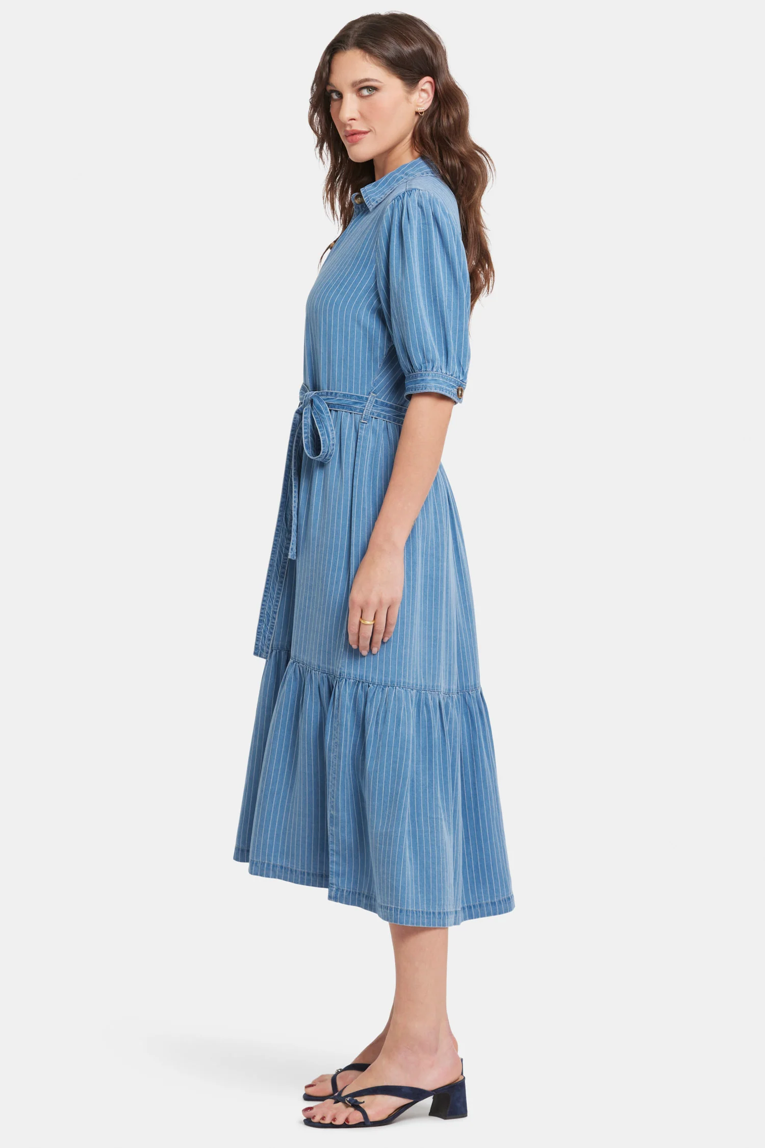 Kate Ruffle Dress  - Light Marine - Image 4