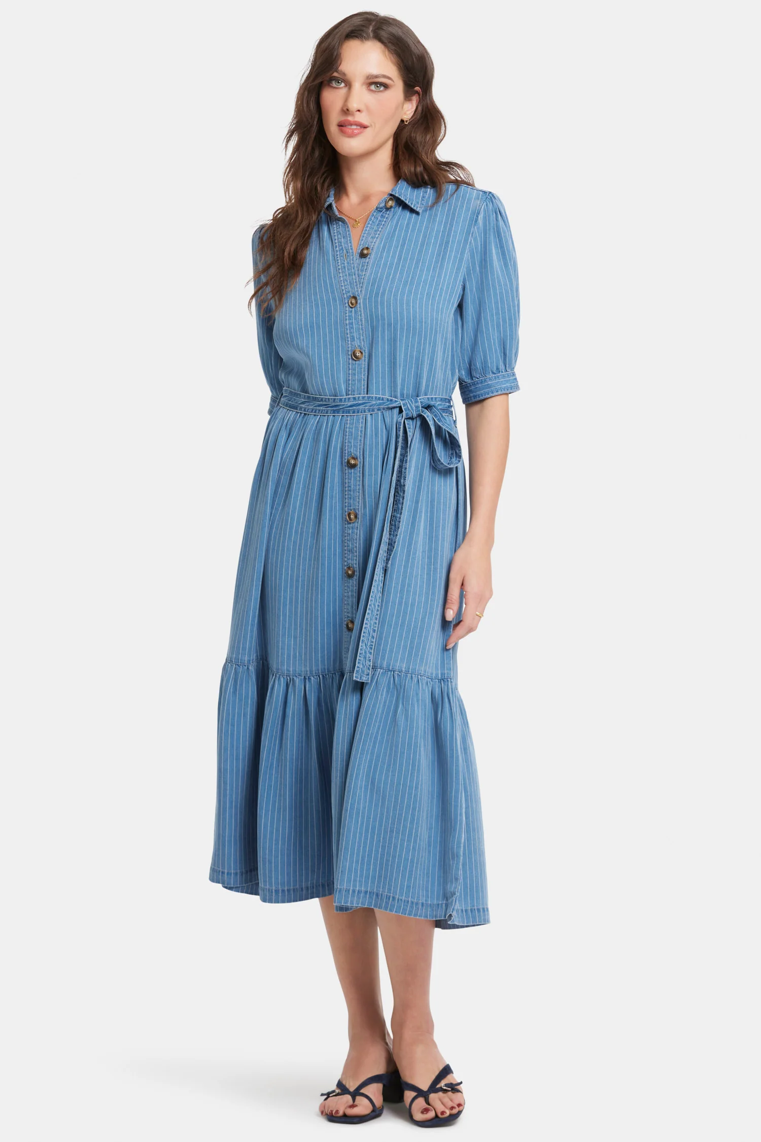 Kate Ruffle Dress  - Light Marine - Image 5