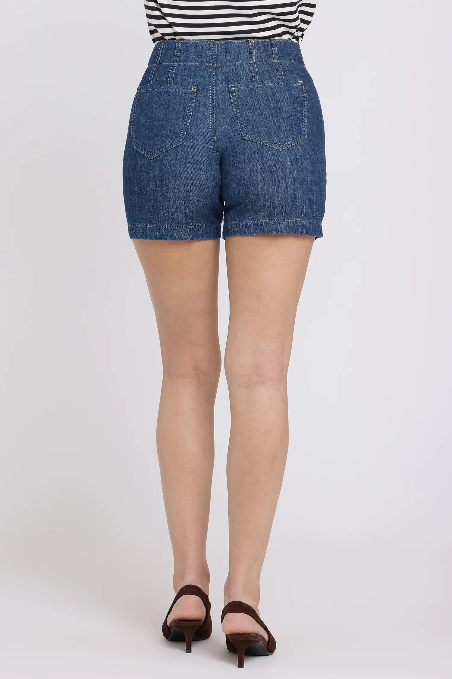 Kayla Denim Shorts - Medium Indigo - Image 3