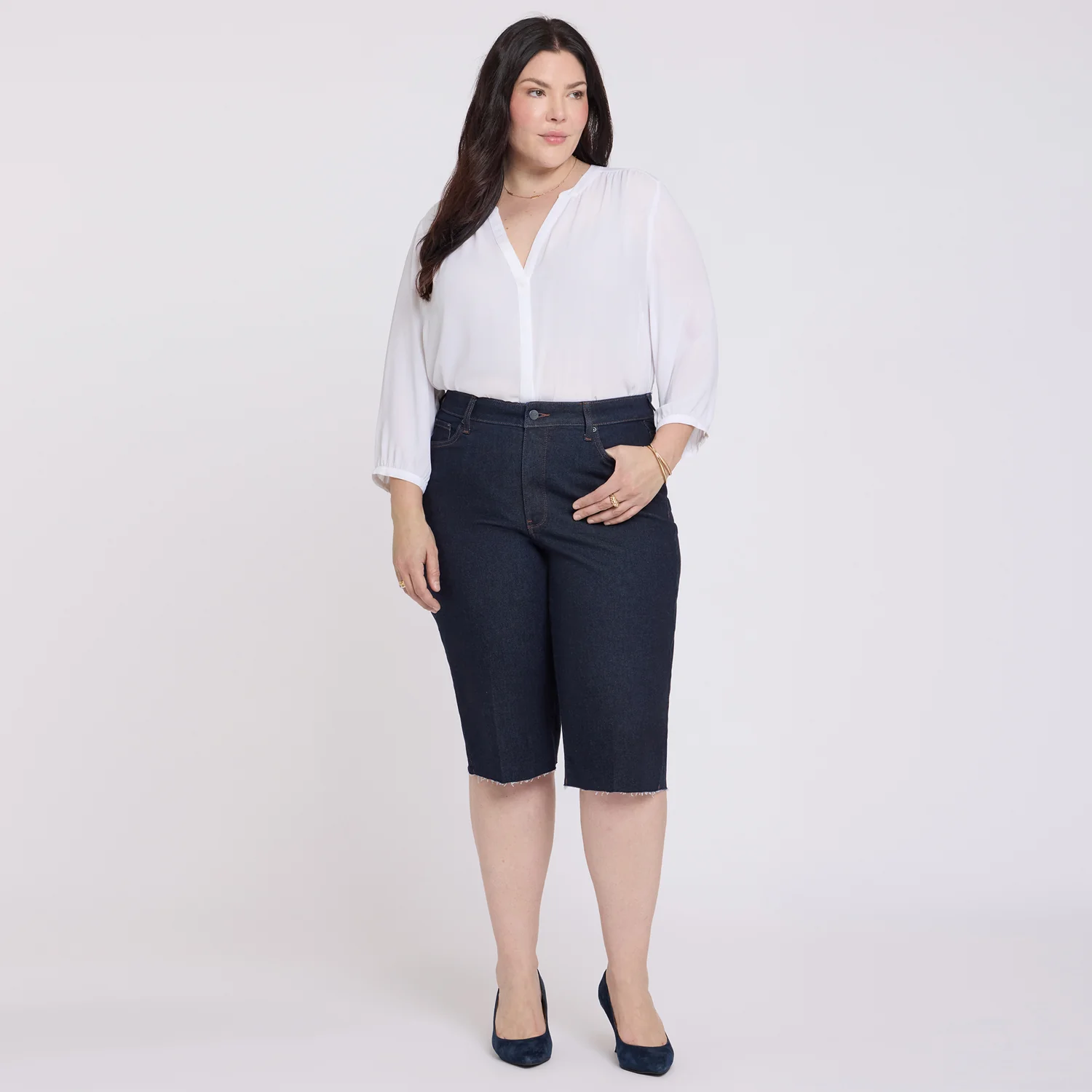 Kristie '80s Bermuda Denim Shorts In Plus Size - Magical - Image 6