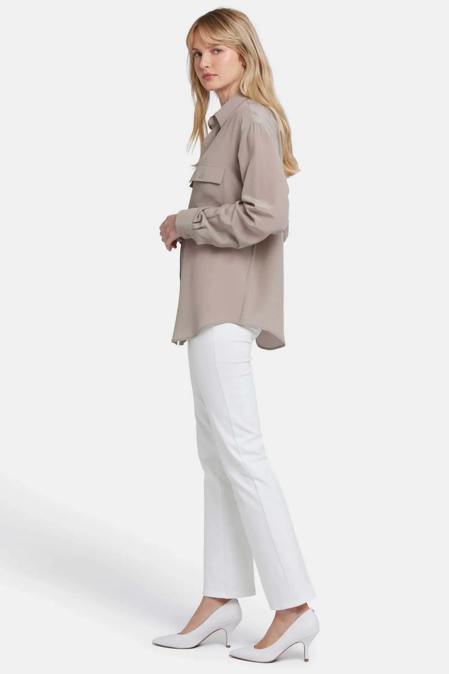 Lauren Silk Blouse - Saddlewood - Image 3