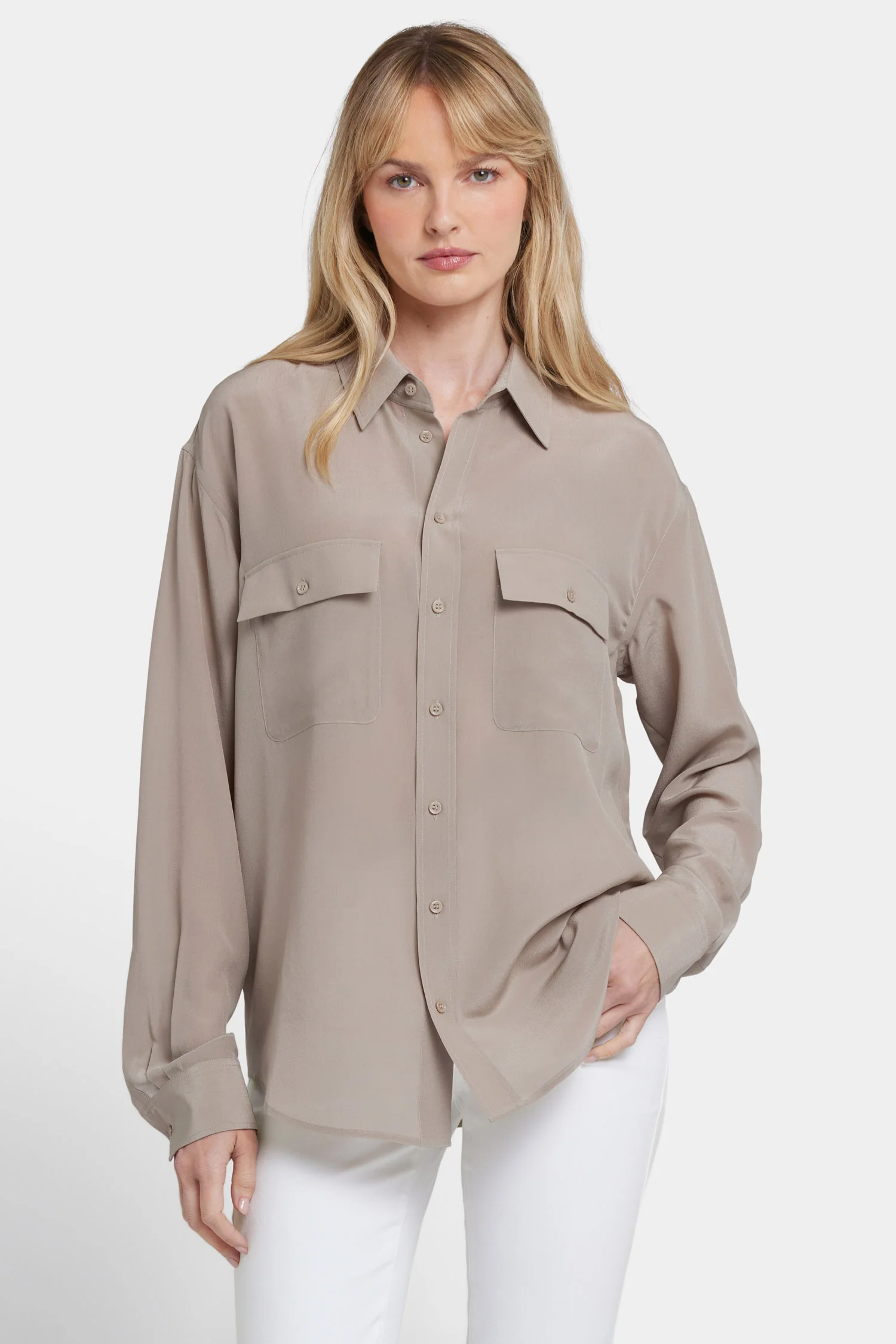 Lauren Silk Blouse - Saddlewood - Image 4
