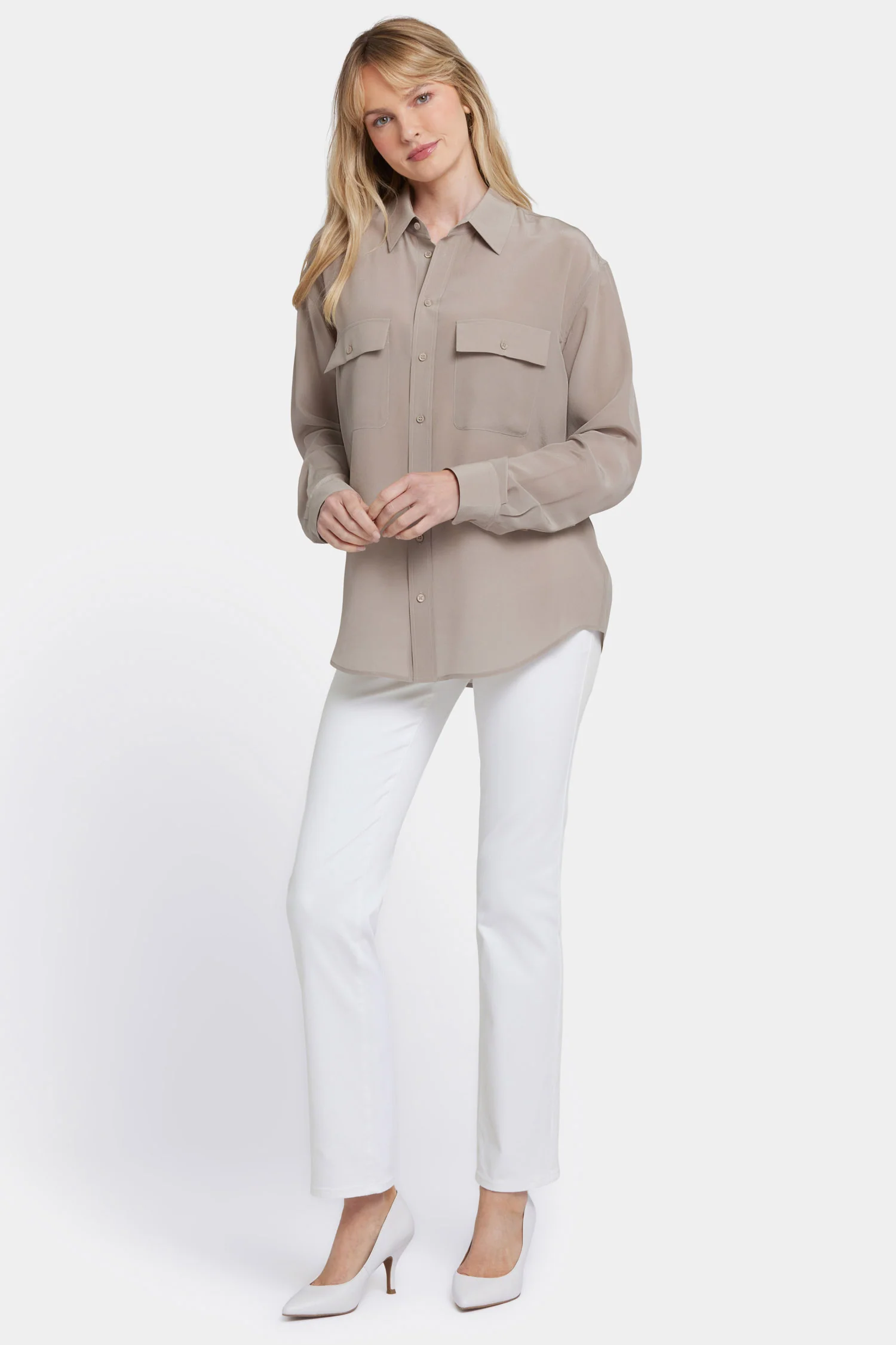 Lauren Silk Blouse - Saddlewood - Image 5